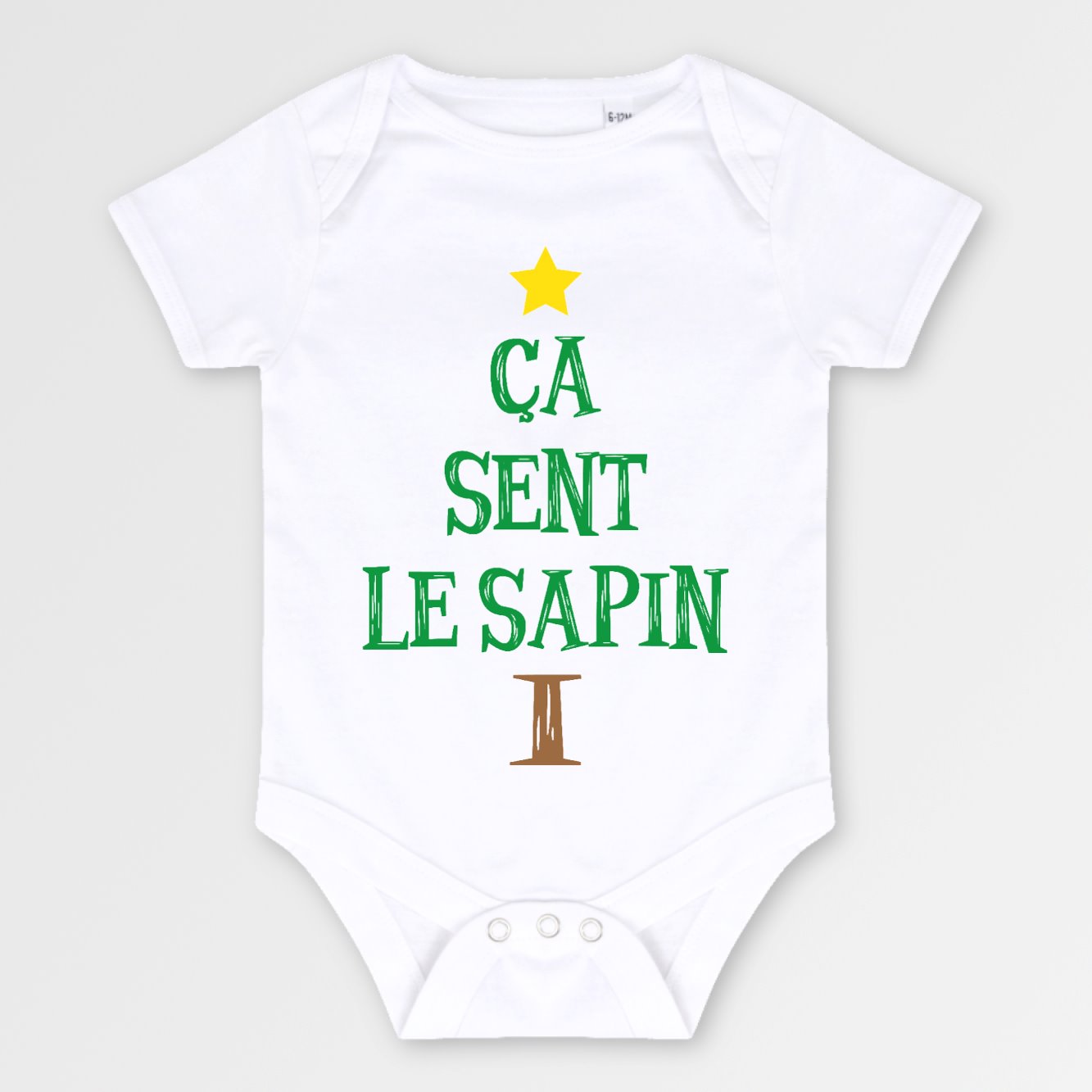 Body Bébé Ça sent le sapin Blanc