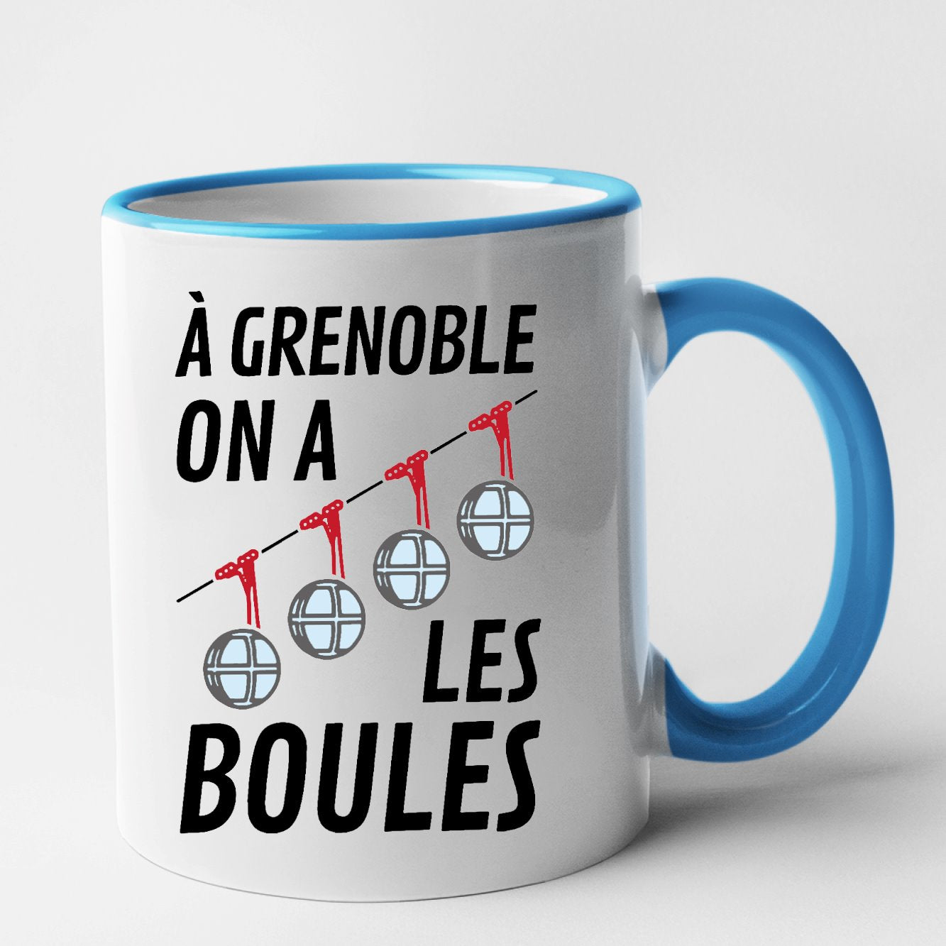 Mug À Grenoble on a les boules Bleu