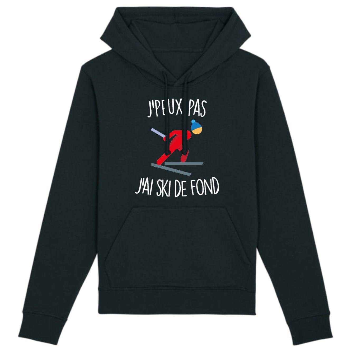 Sweat Capuche Adulte J'peux pas j'ai ski de fond