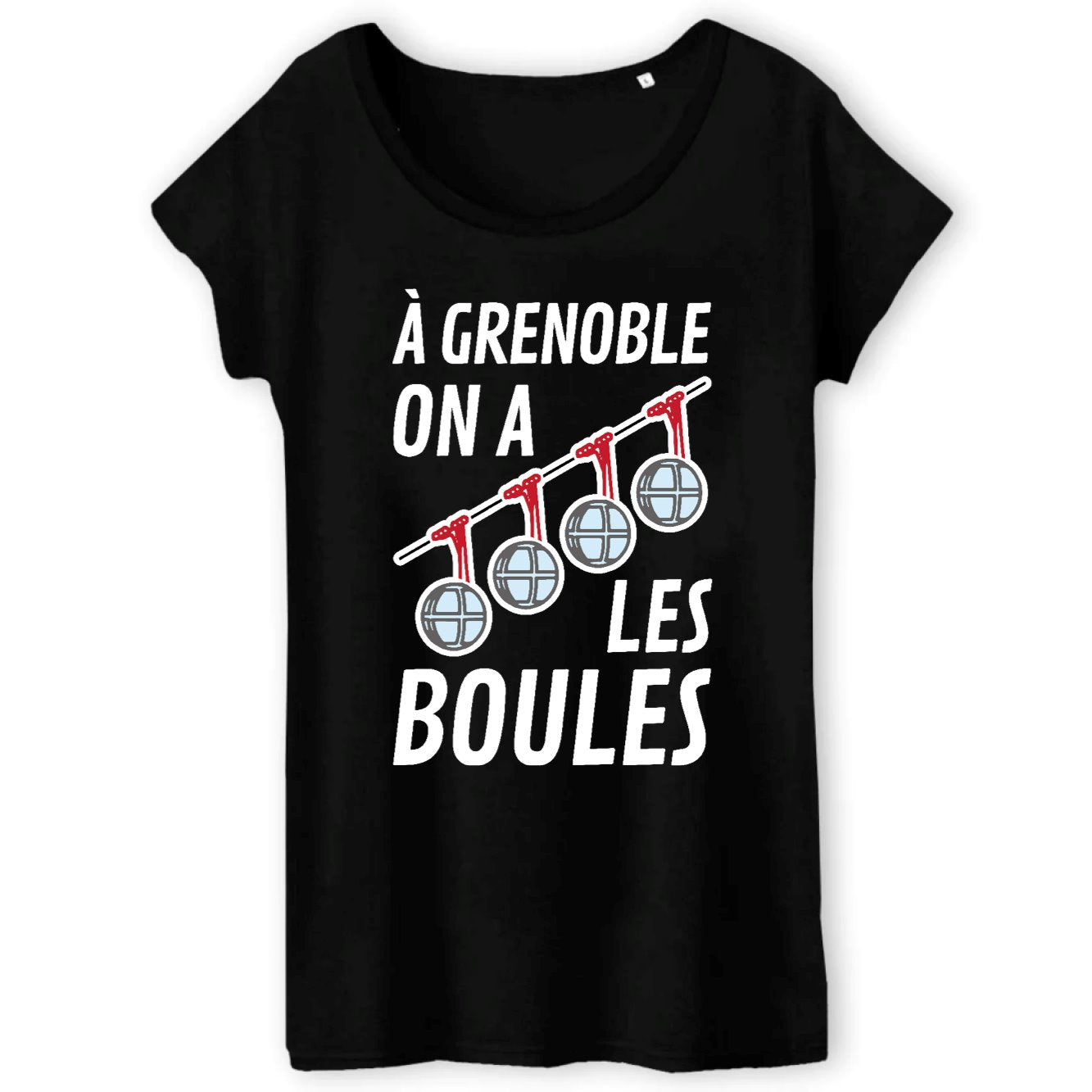 T-Shirt Femme À Grenoble on a les boules
