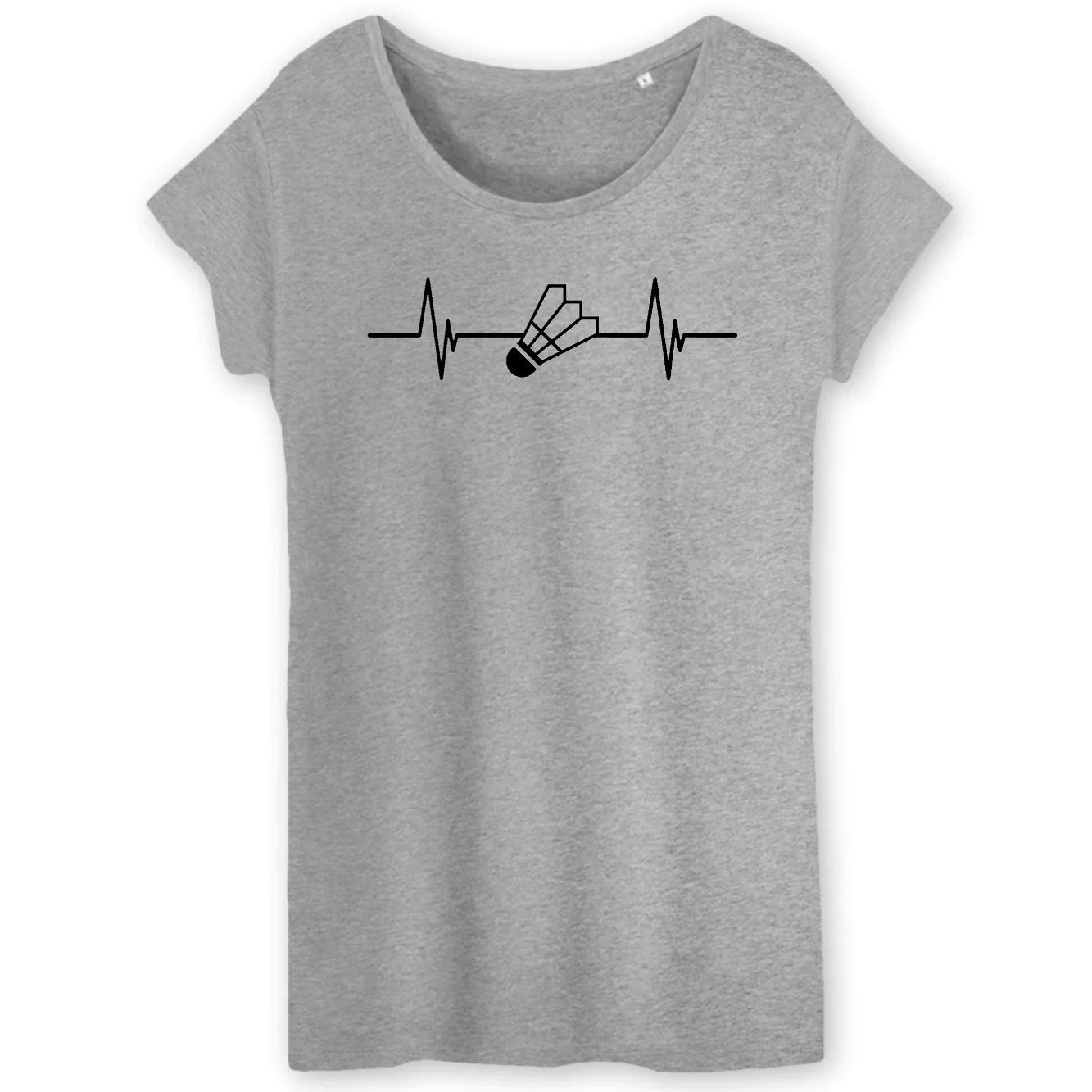 T-Shirt Femme Rythme cardiaque badminton