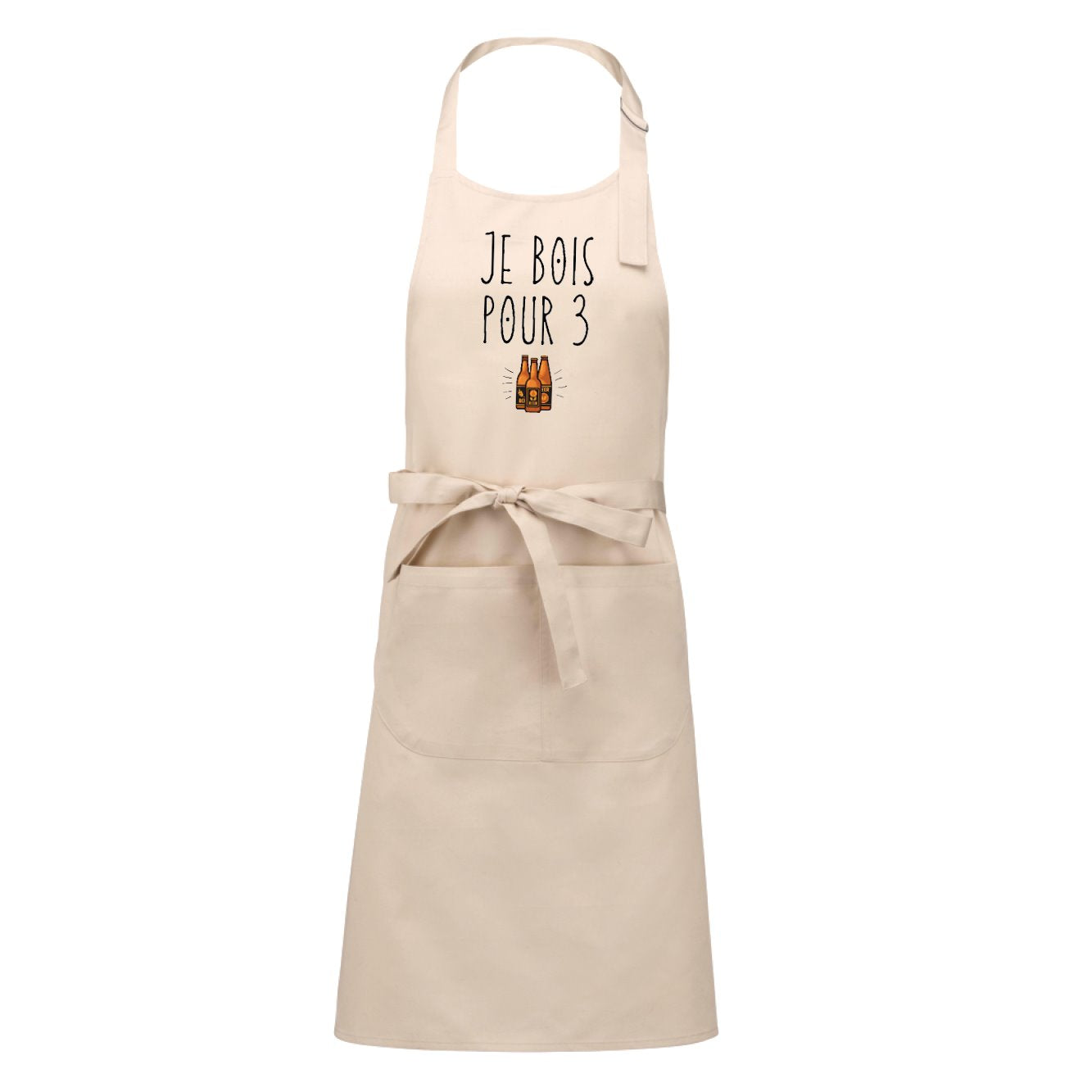 Tablier Je bois pour 3