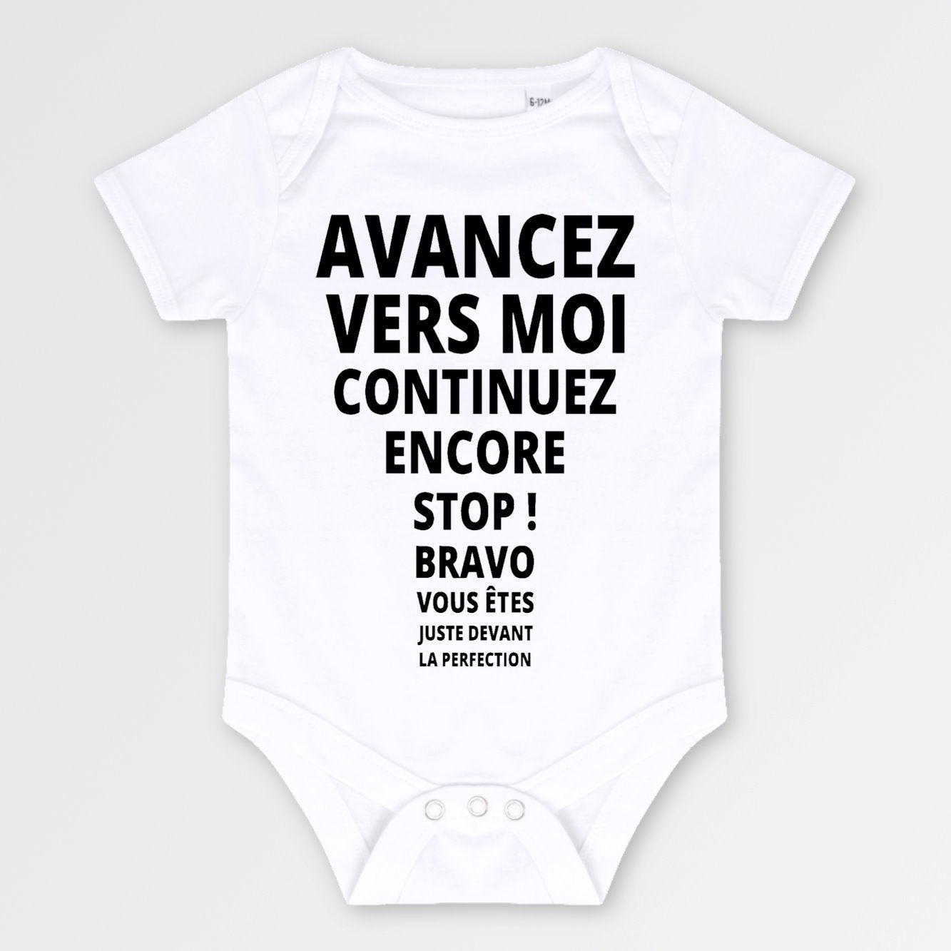 Body Bébé Avancez vers la perfection Blanc