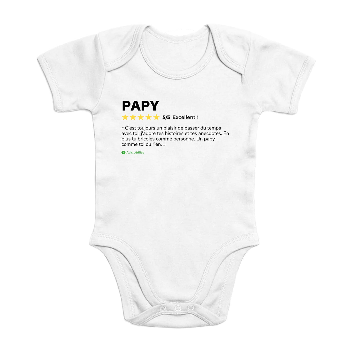 Body Bébé Avis client Papy