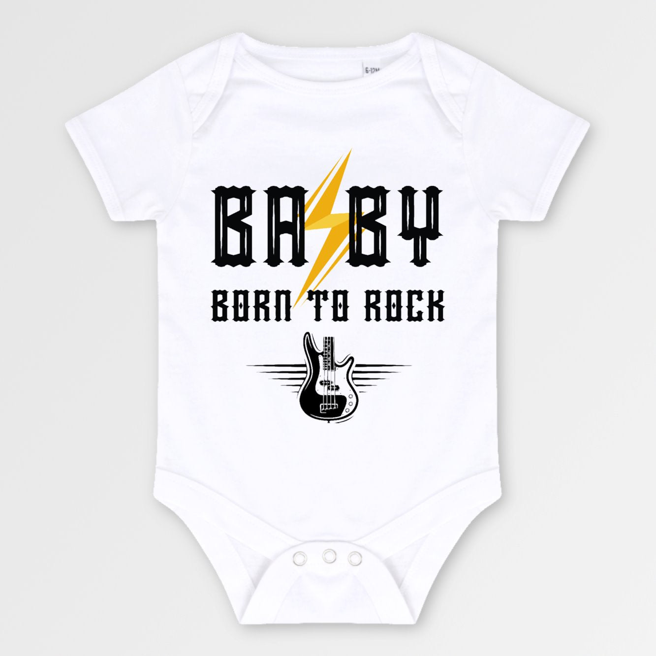 Body Bébé Baby born to rock Blanc