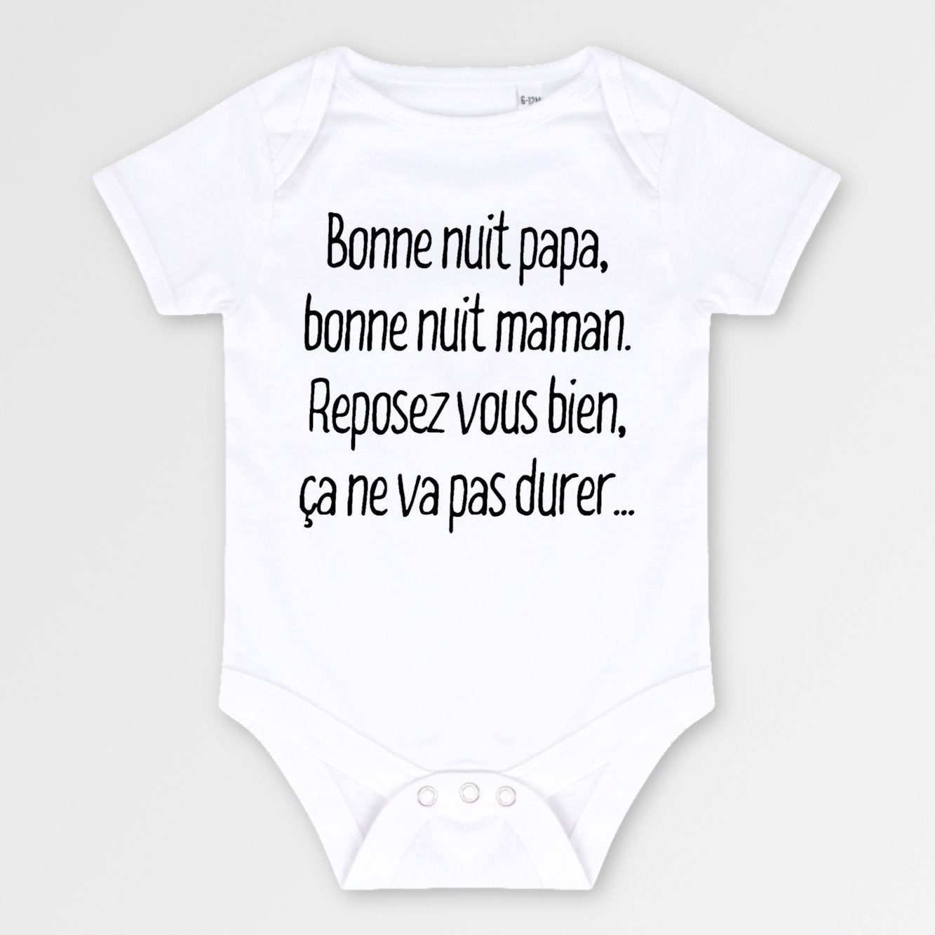 Body Bébé Bonne nuit papa et maman Blanc