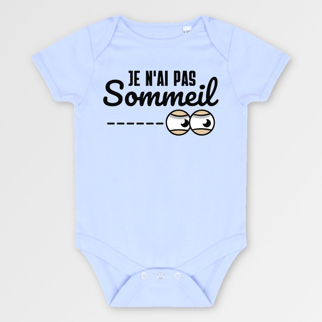 Body Bébé Je n'ai pas sommeil Bleu