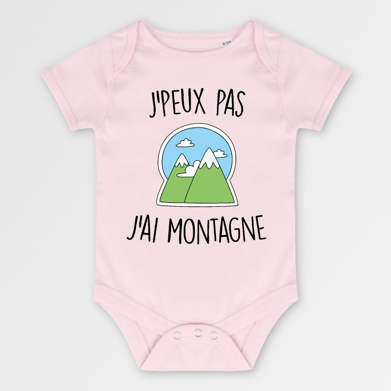 Body Bébé J'peux pas j'ai montagne Rose