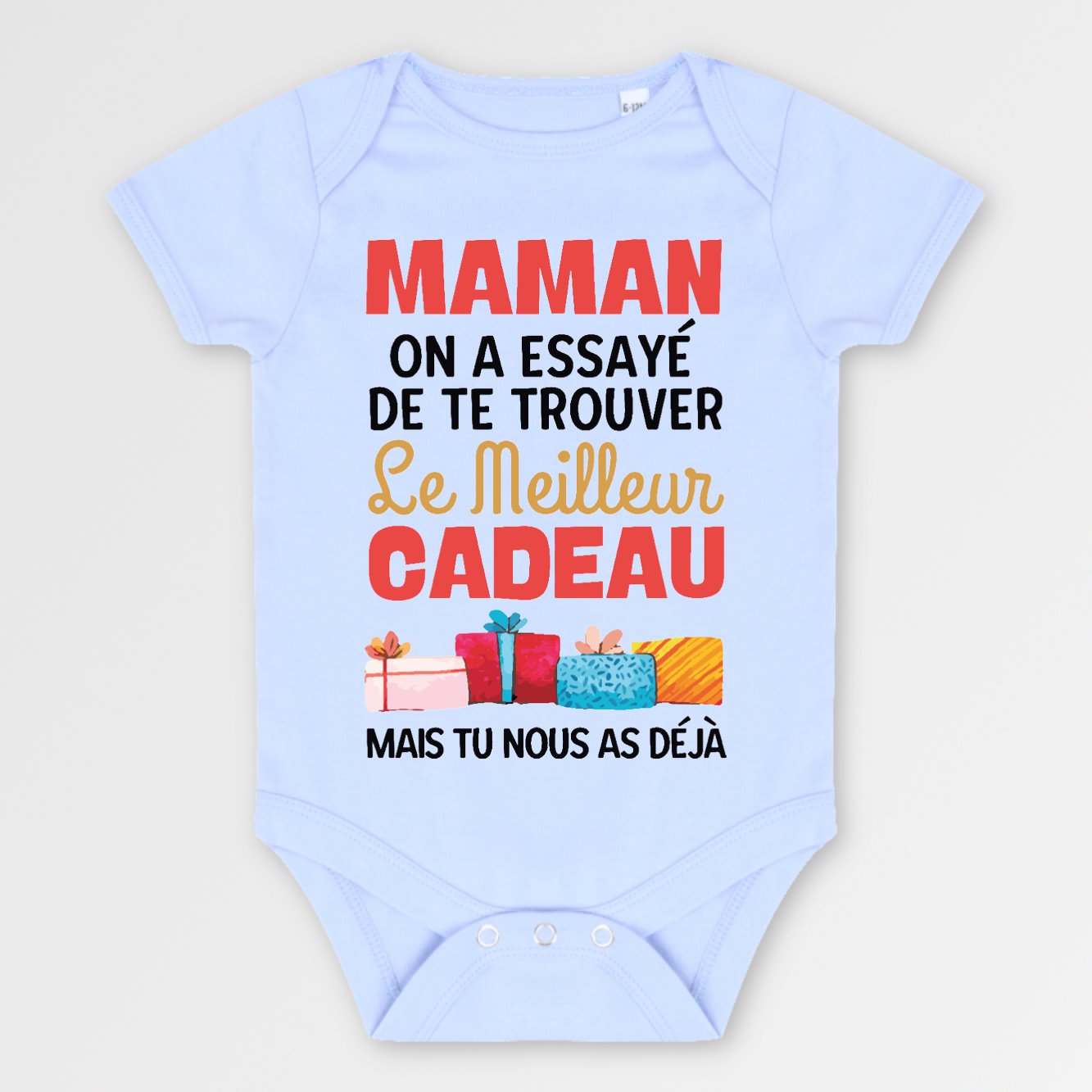 Body Bébé Le meilleur cadeau pour maman Bleu