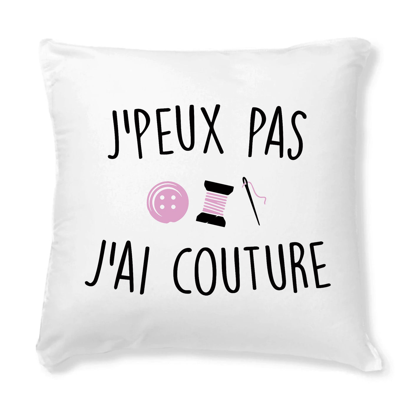 Coussin J'peux pas j'ai couture