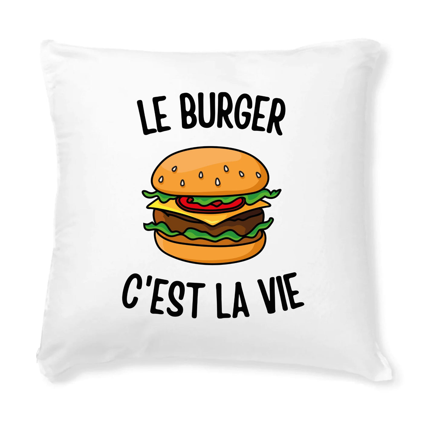 Coussin Le burger c'est la vie