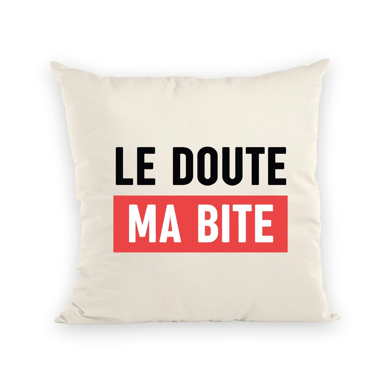 Coussin Le doute ma bite