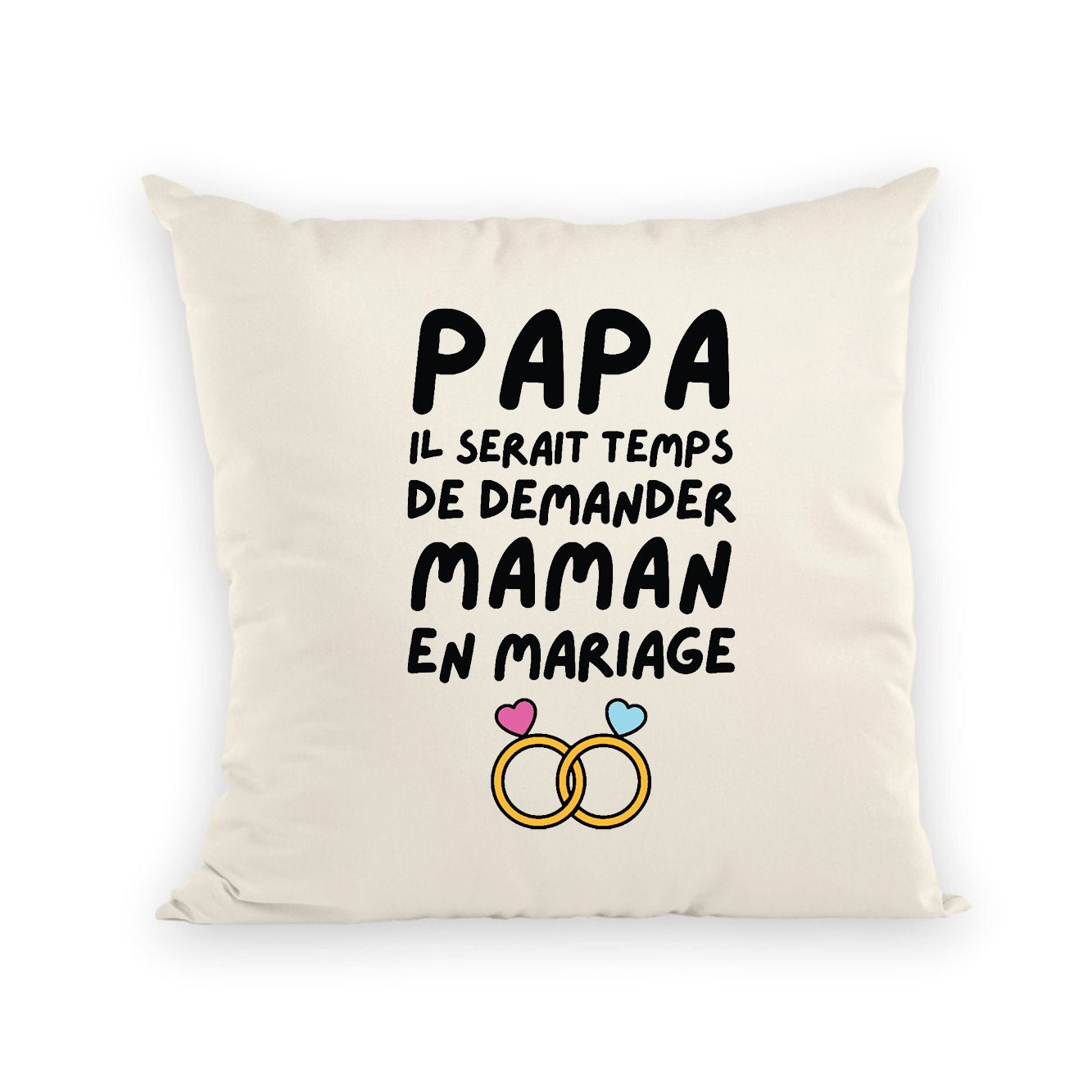 Coussin Papa demande en mariage maman