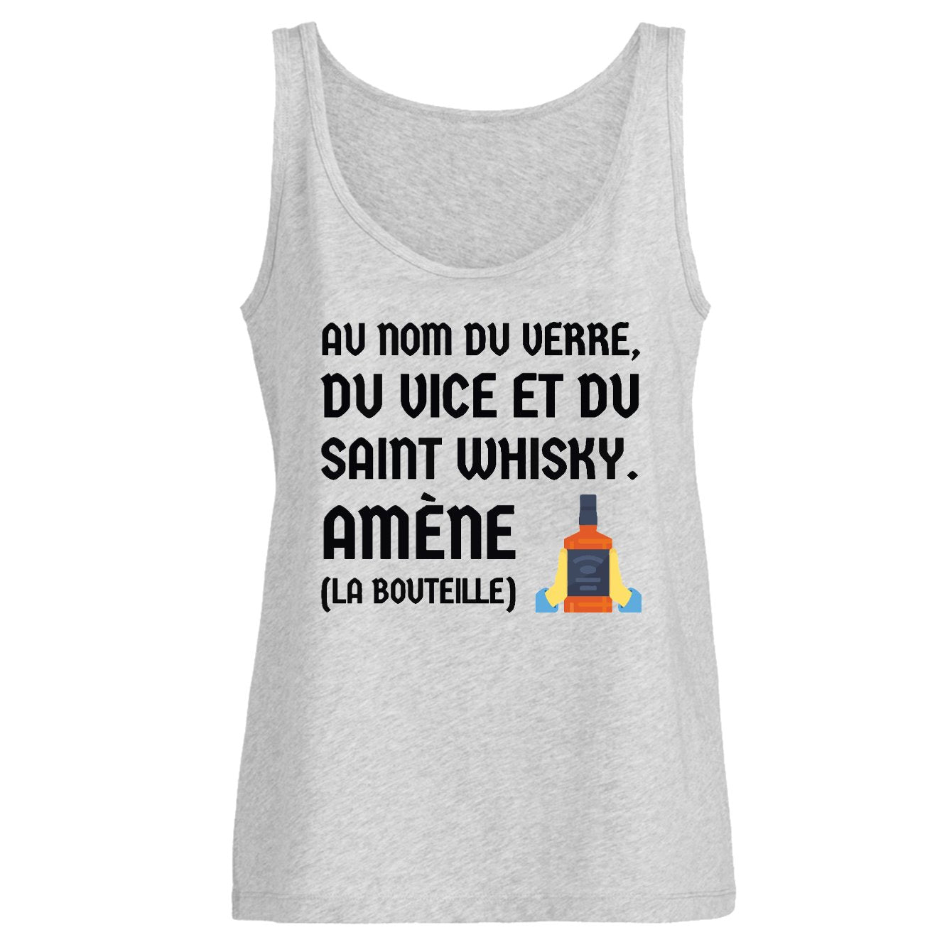 Débardeur Femme Au nom du verre du vice et du saint whisky