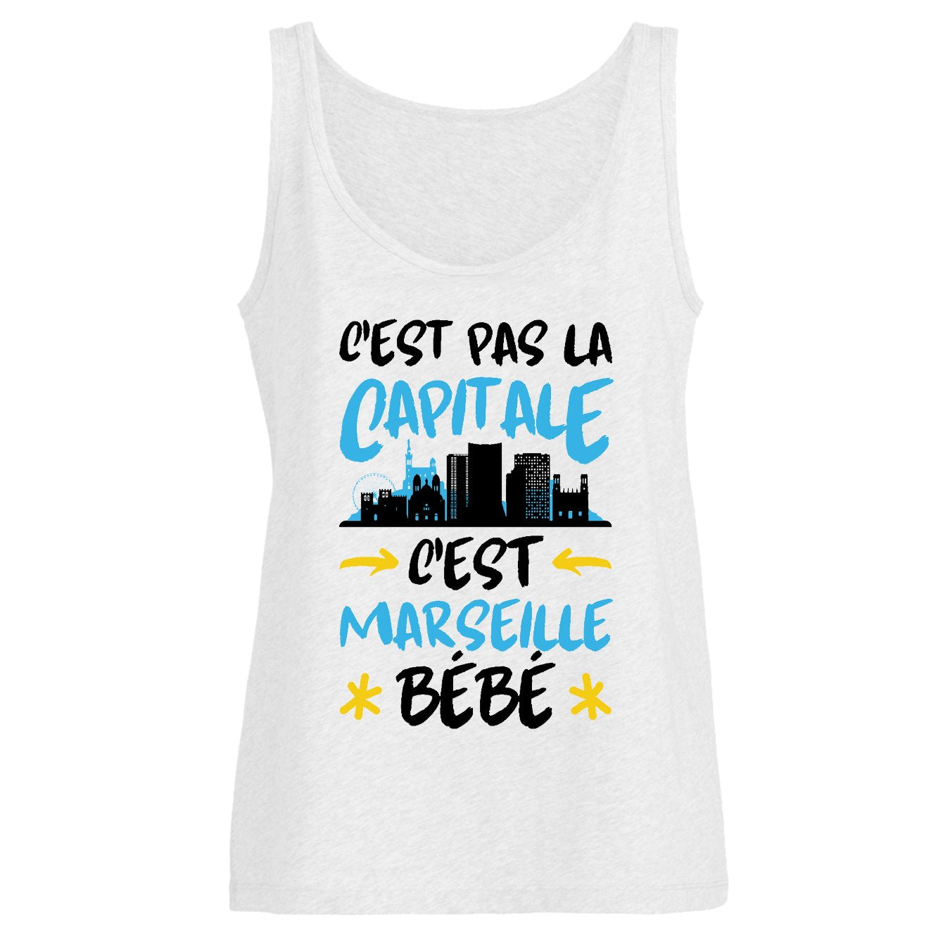 Débardeur Femme C'est pas la capitale c'est Marseille bébé