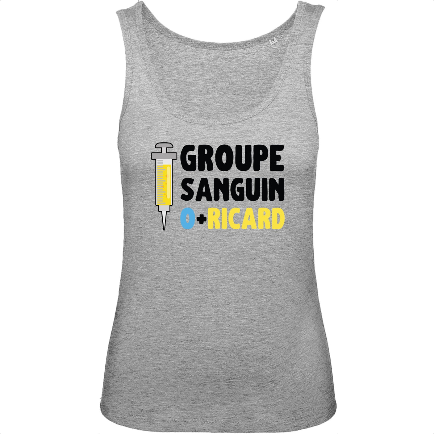 Débardeur Femme Groupe sanguin O + Ricard