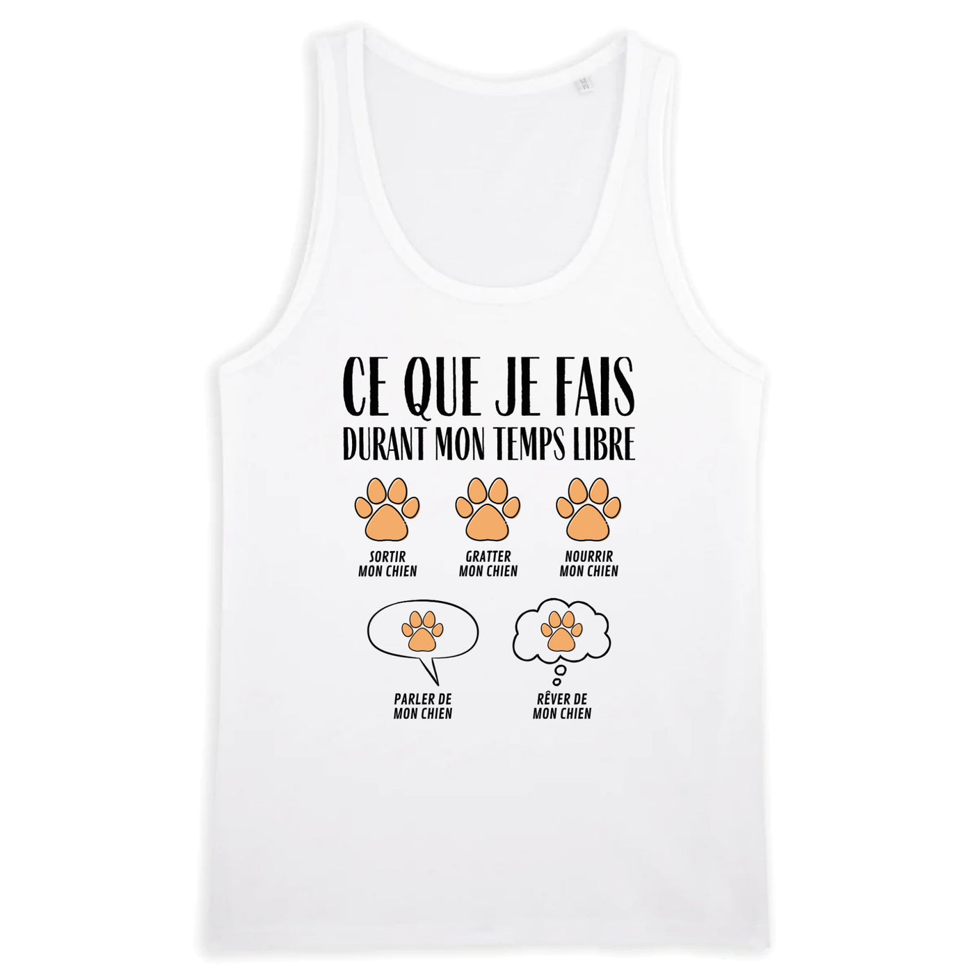 Débardeur Homme Ce que je fais durant mon temps libre Chien