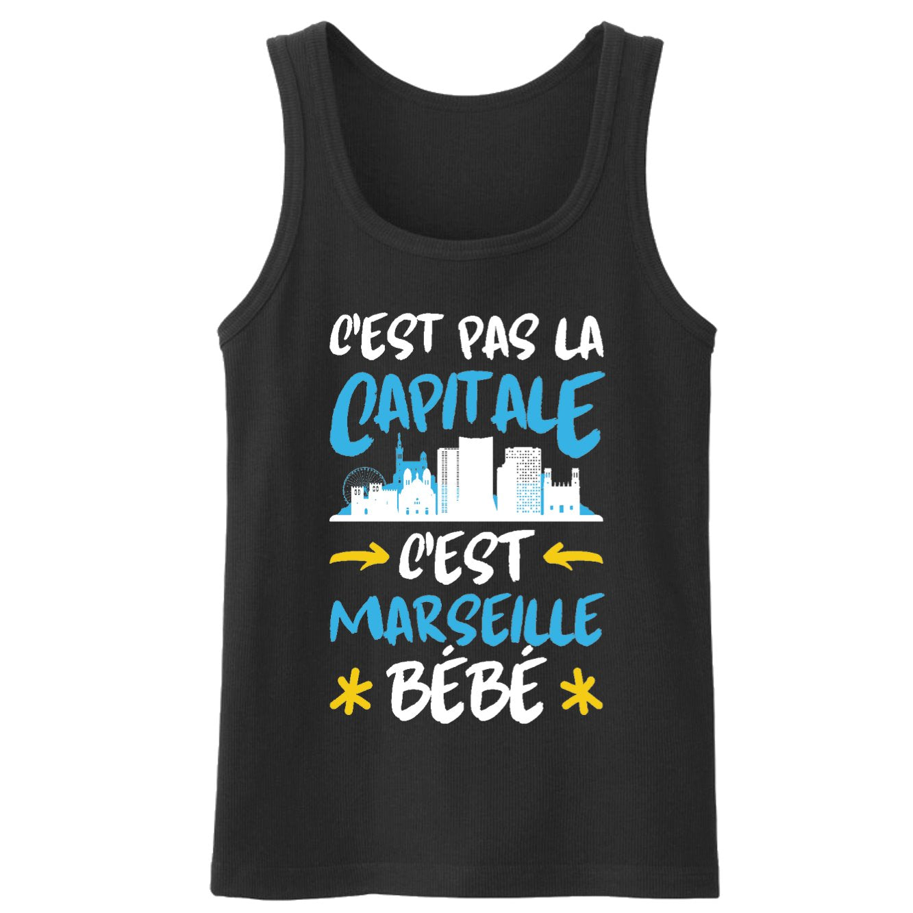 Débardeur Homme C'est pas la capitale c'est Marseille bébé