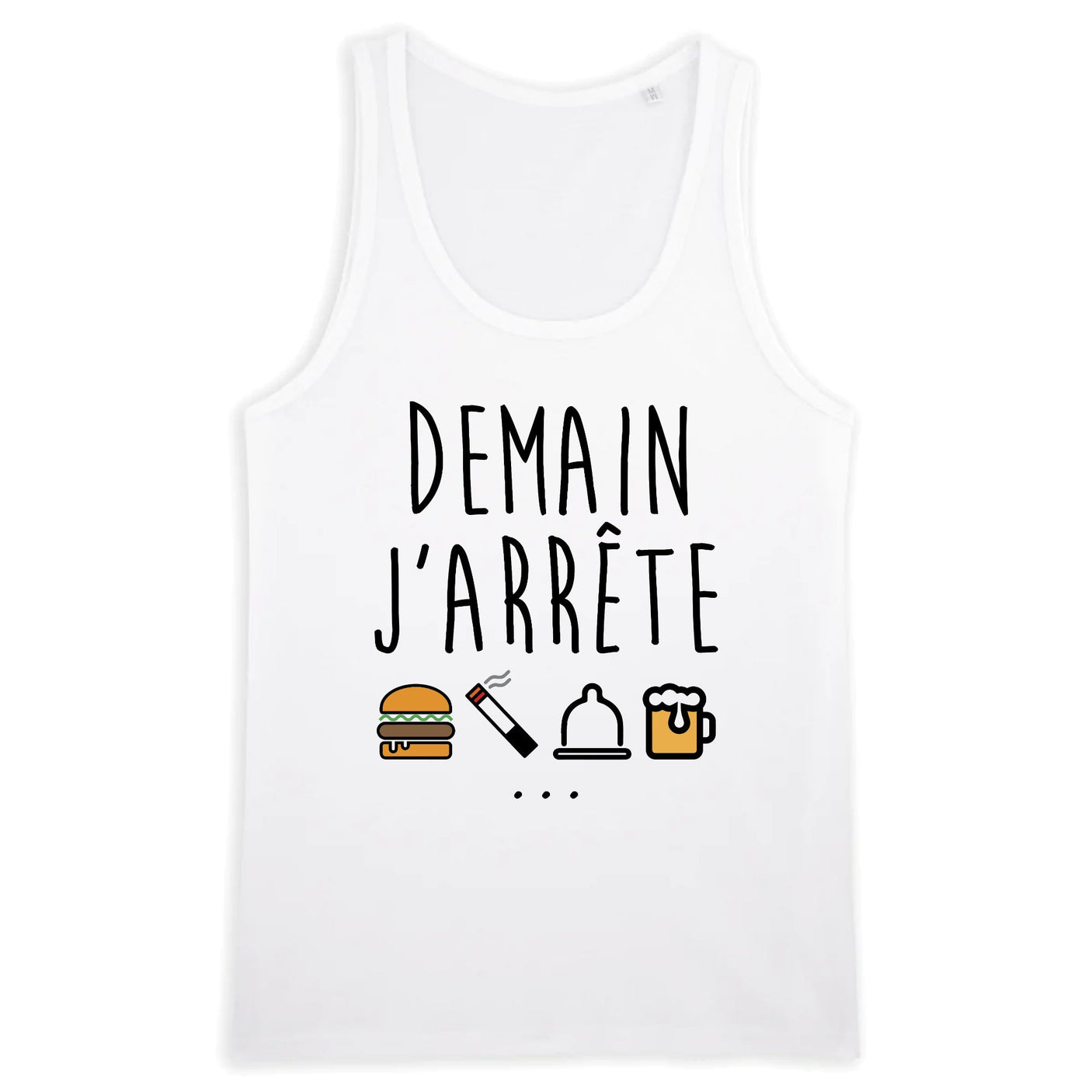 Débardeur Homme Demain j'arrête