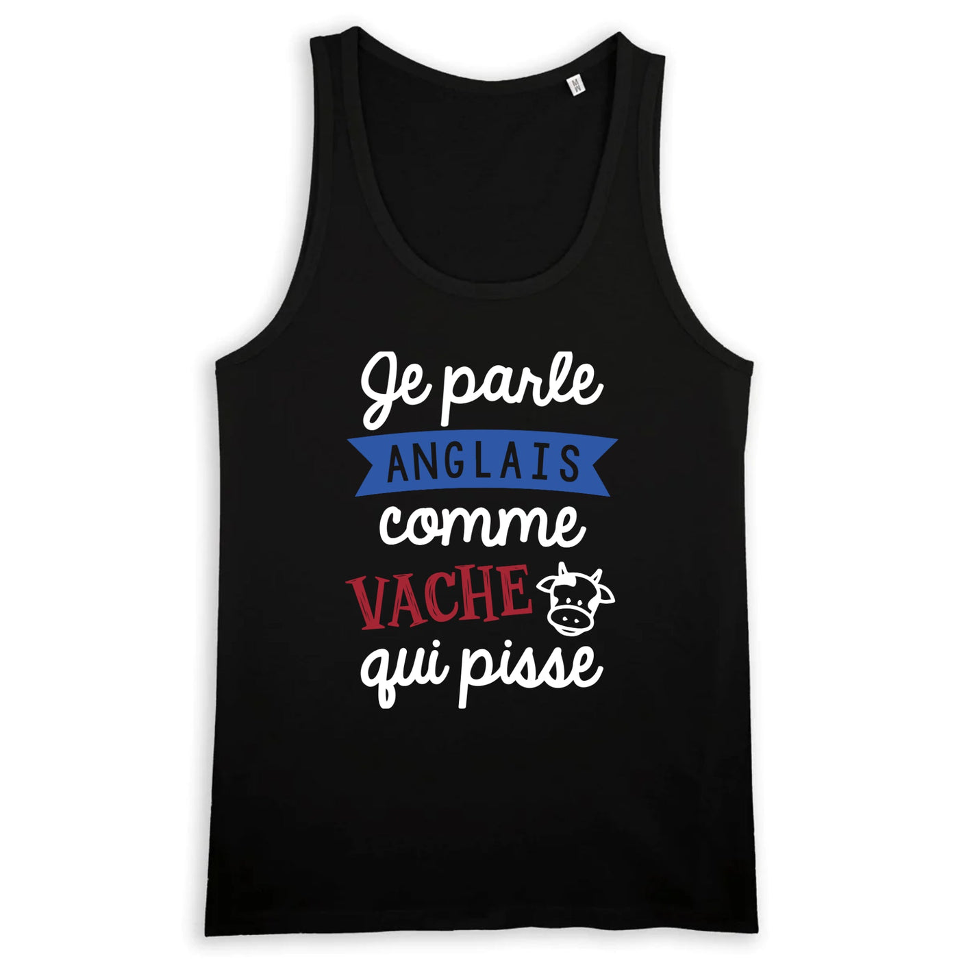 Débardeur Homme Je parle anglais comme vache qui pisse