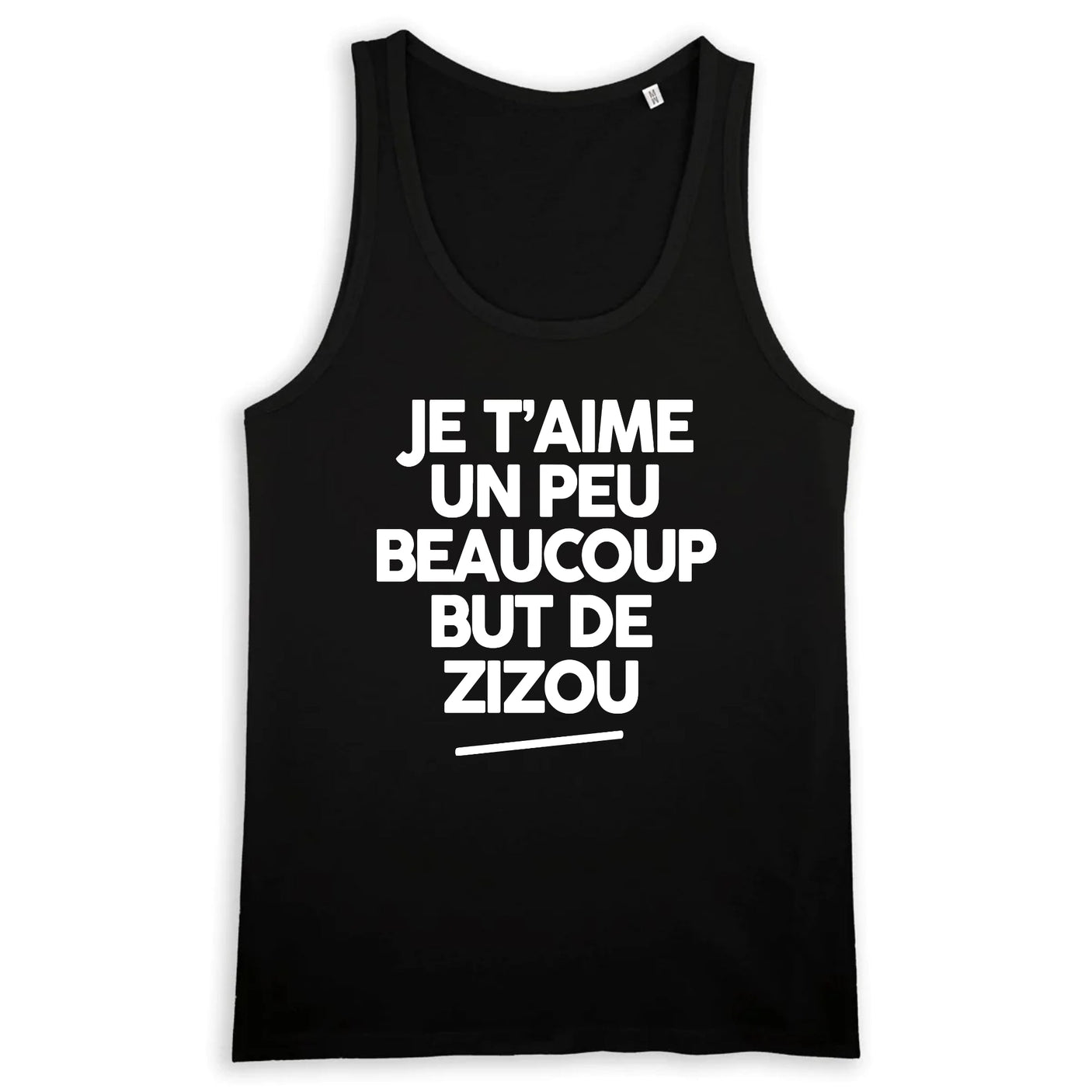 Débardeur Homme Je t'aime un peu beaucoup but de Zizou