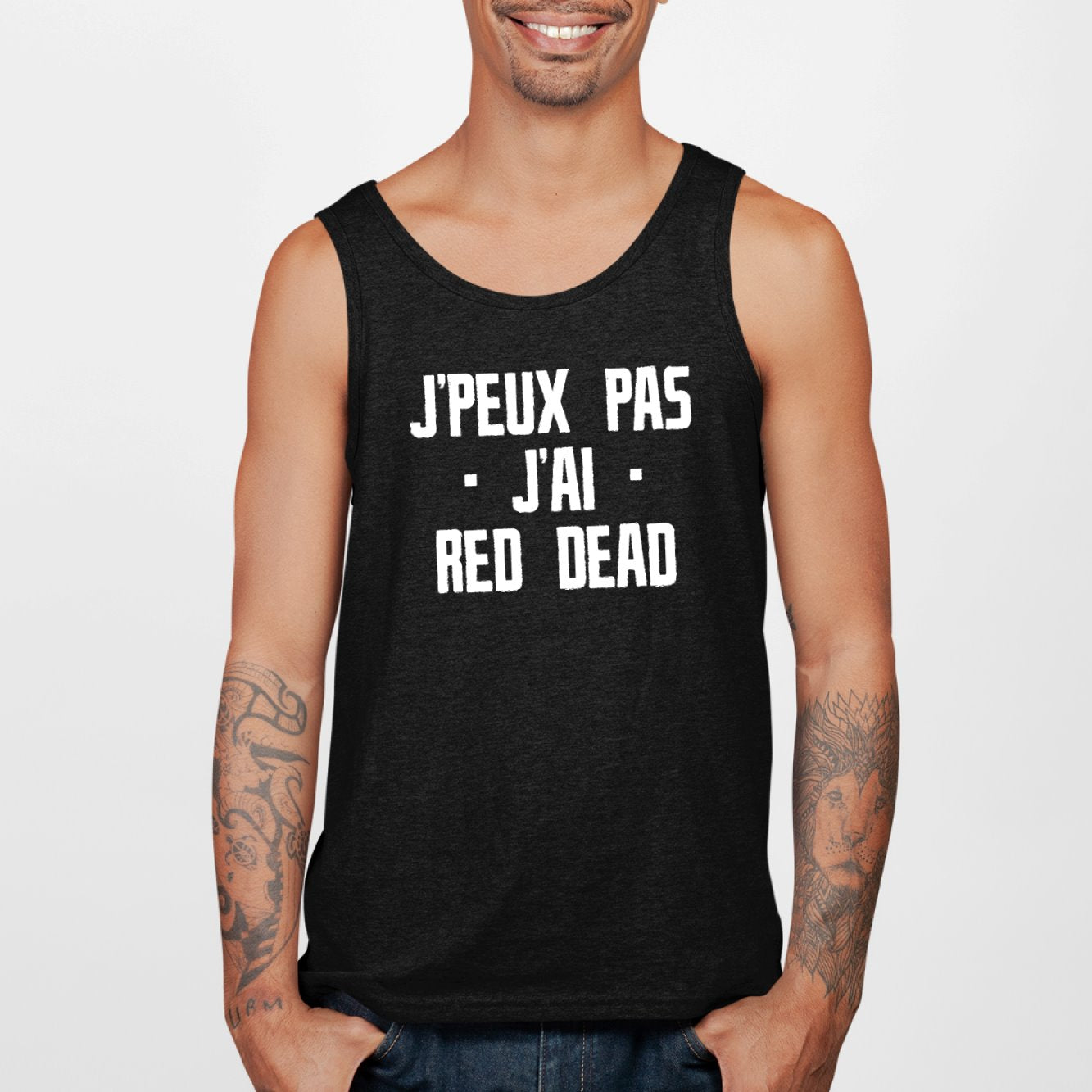 Débardeur Homme J'peux pas j'ai red dead Noir