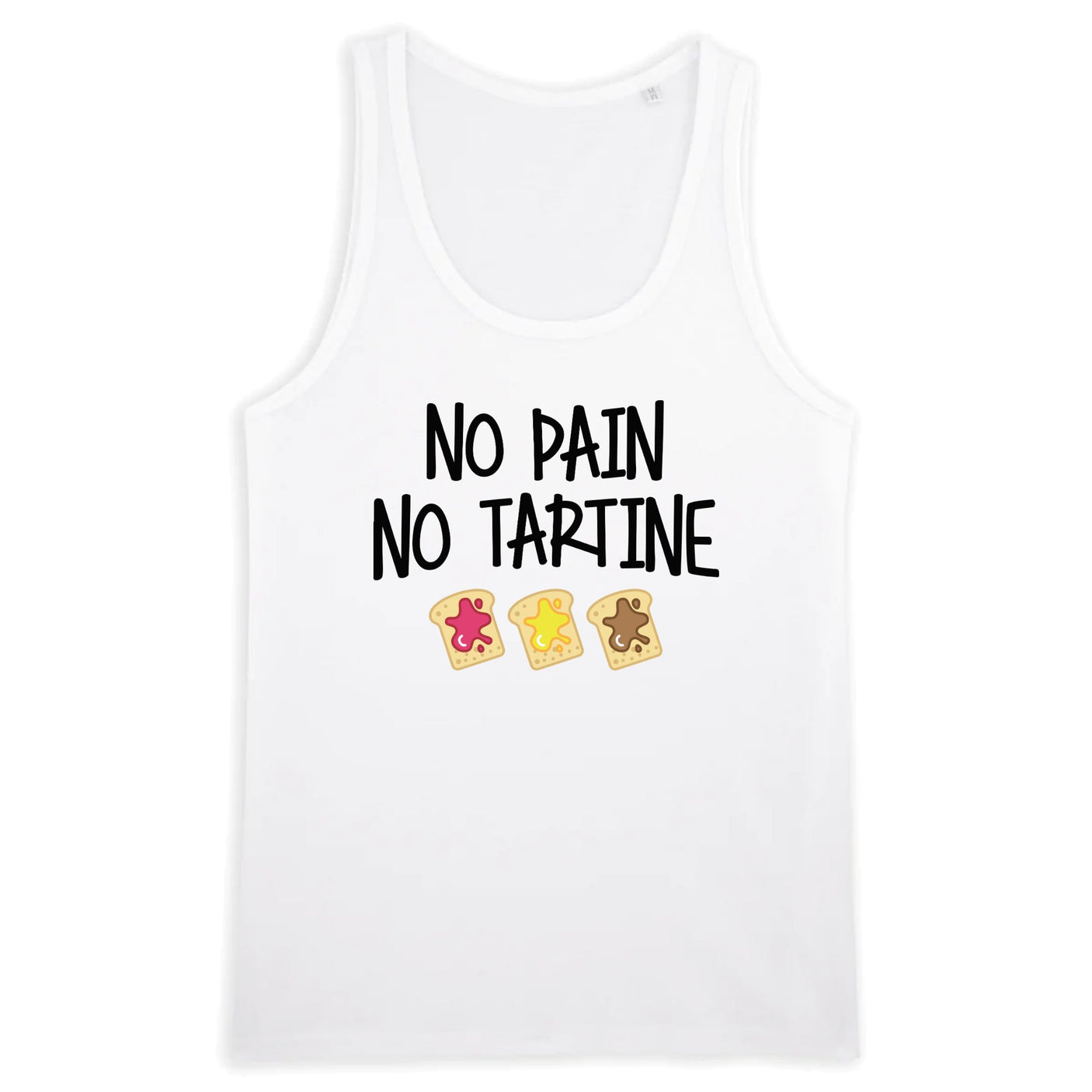 Débardeur Homme No pain no tartine