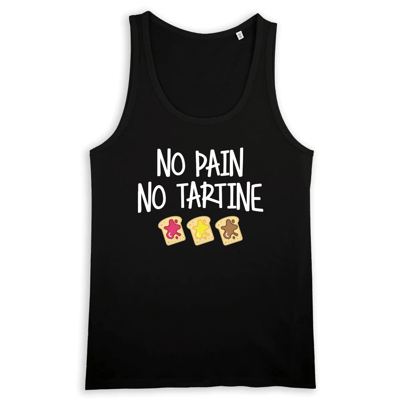 Débardeur Homme No pain no tartine