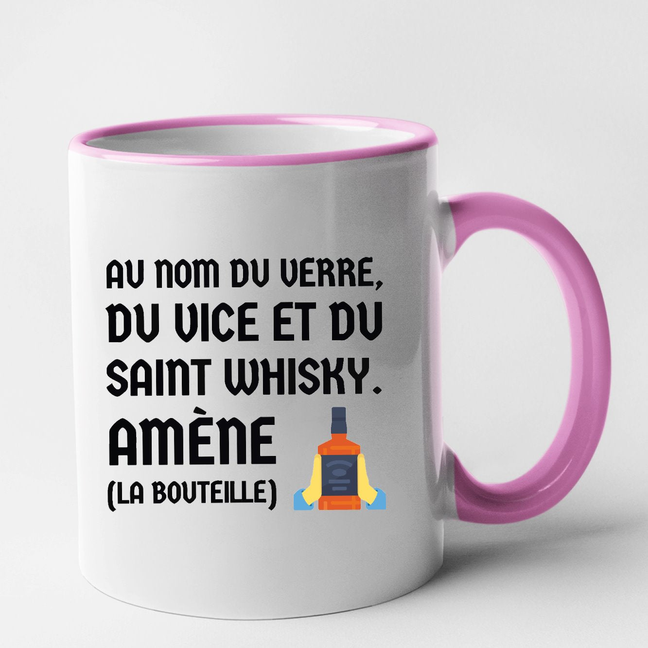 Mug Au nom du verre du vice et du saint whisky Rose