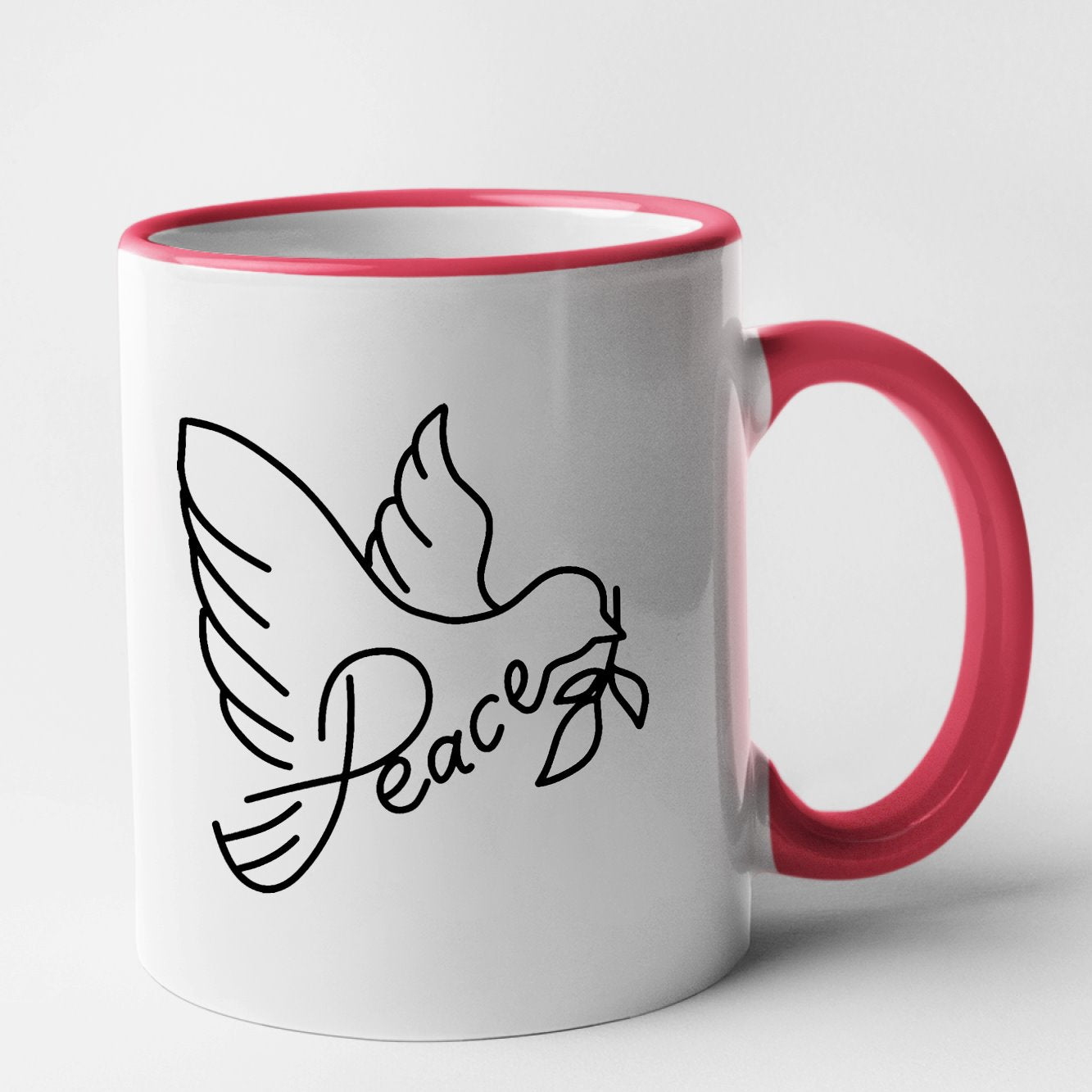 Mug Colombe de la paix Rouge