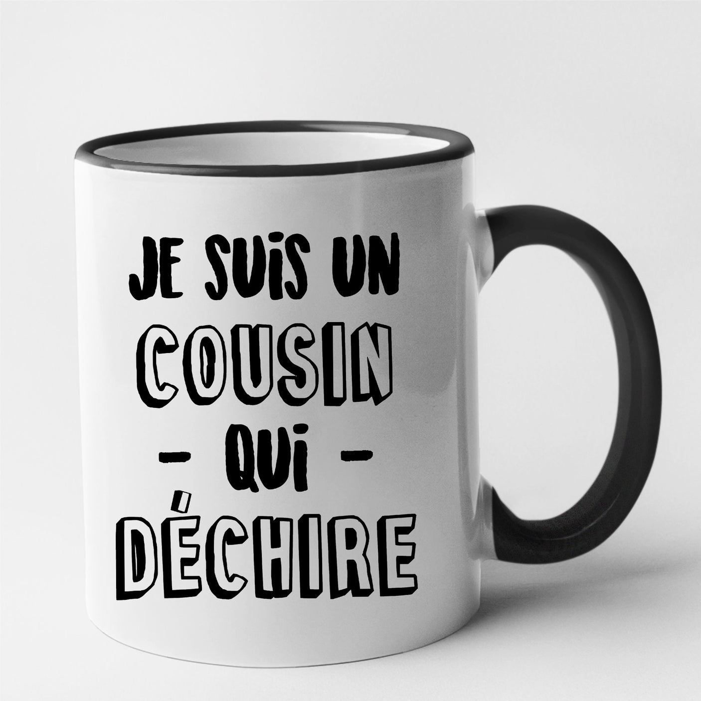Mug Cousin qui déchire Noir