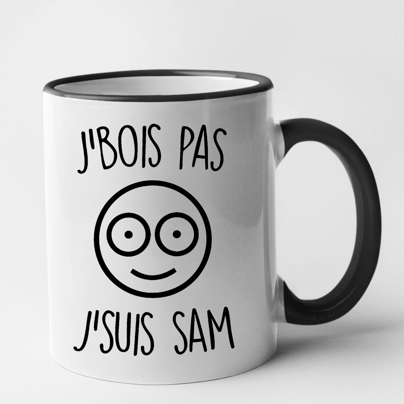 Mug J'bois pas j'suis Sam Noir