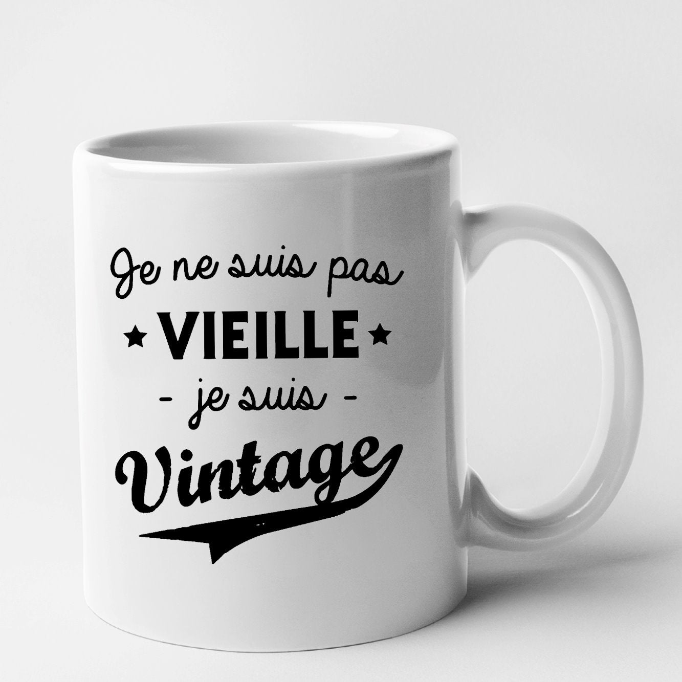 Mug Je ne suis pas vieille je suis vintage Blanc