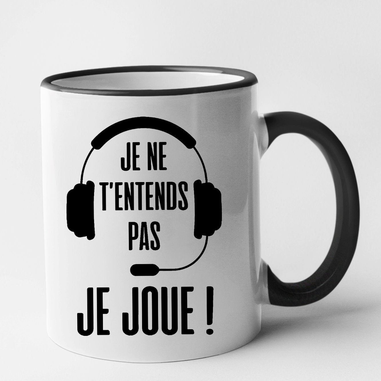 Mug Je ne t'entends pas je joue Noir