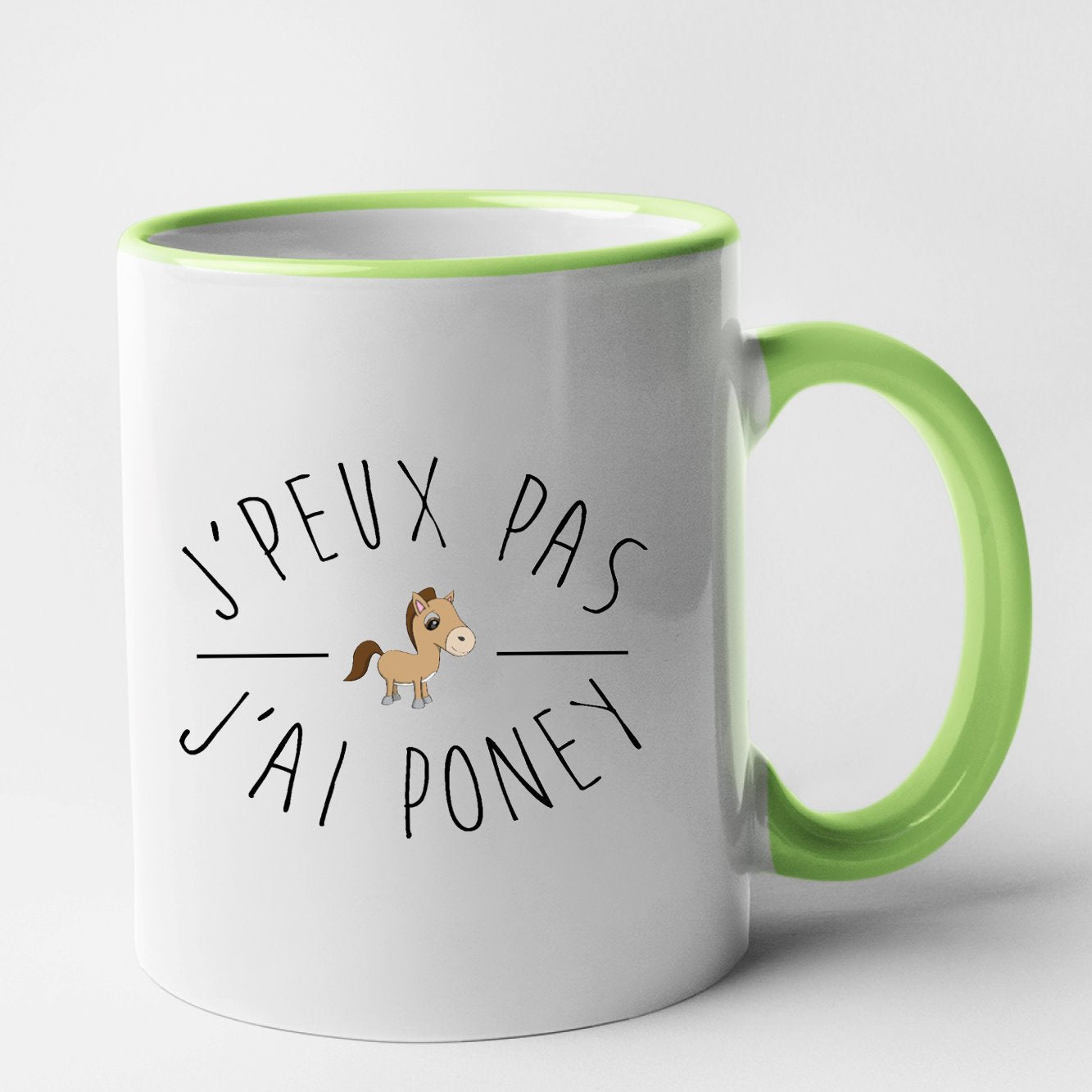 Mug J'peux pas j'ai poney Vert