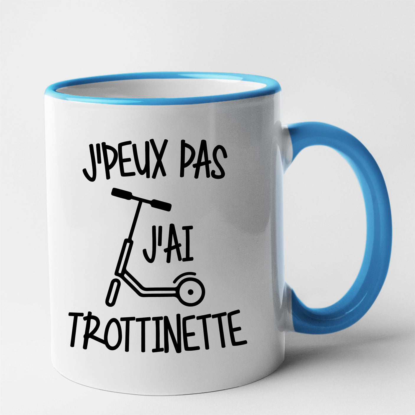 Mug J'peux pas j'ai trottinette Bleu