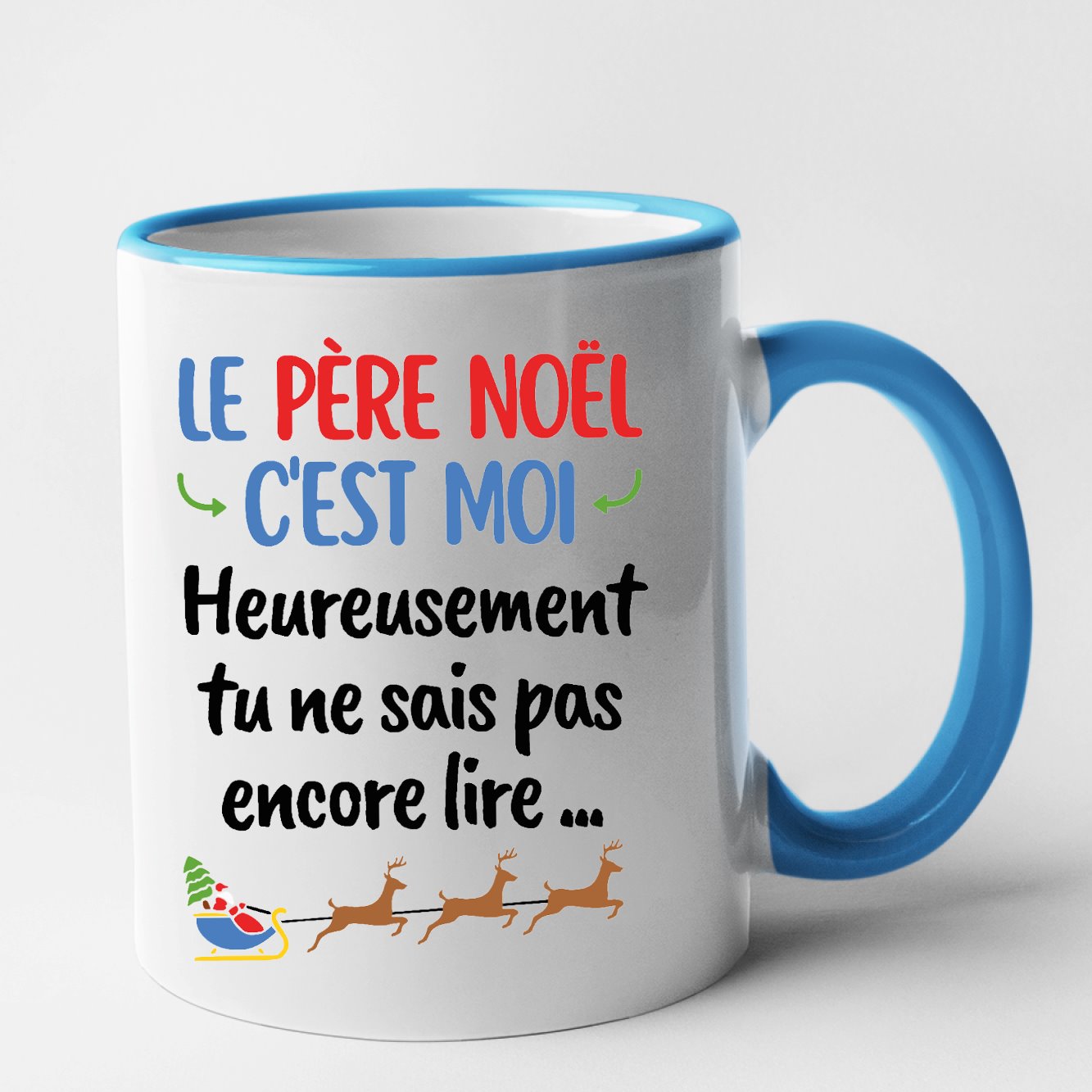 Mug Le Père Noël c'est moi Bleu