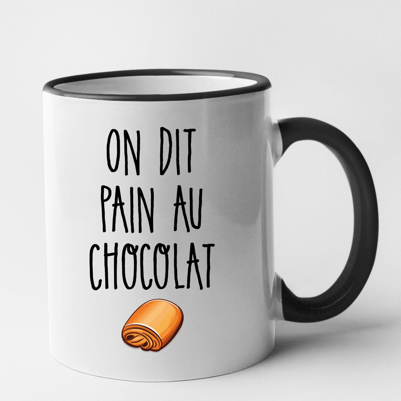 Mug On dit pain au chocolat Noir