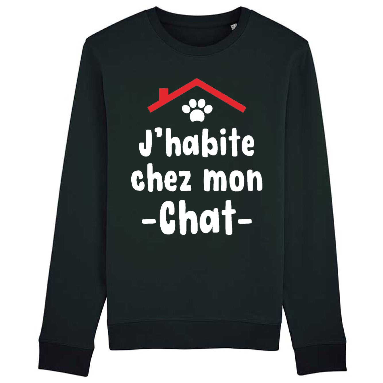 Sweat Adulte J'habite chez mon chat