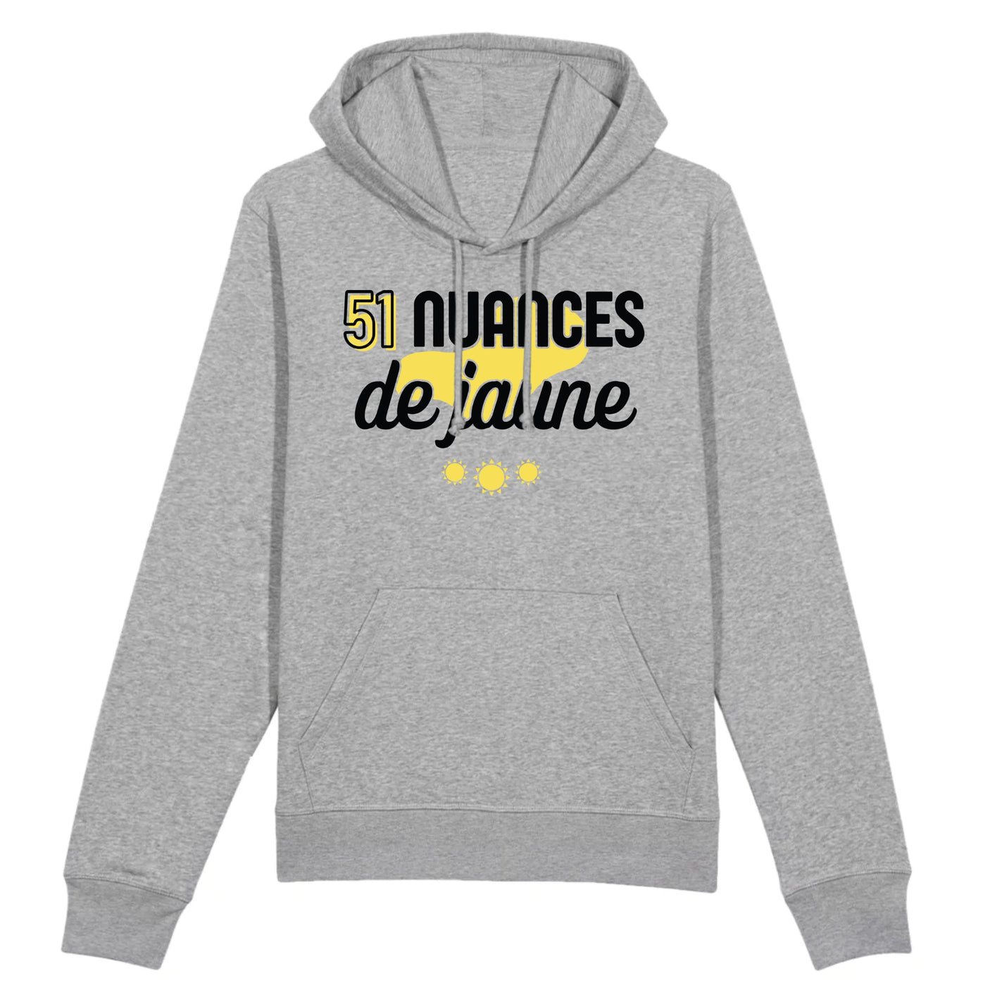 Sweat Capuche Adulte 51 nuances de jaune