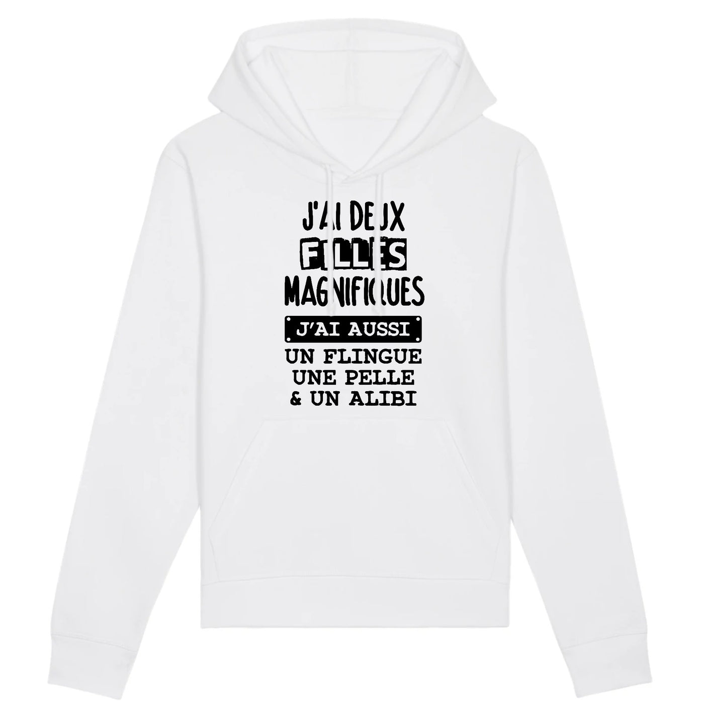 Sweat Capuche Adulte J'ai deux filles magnifiques