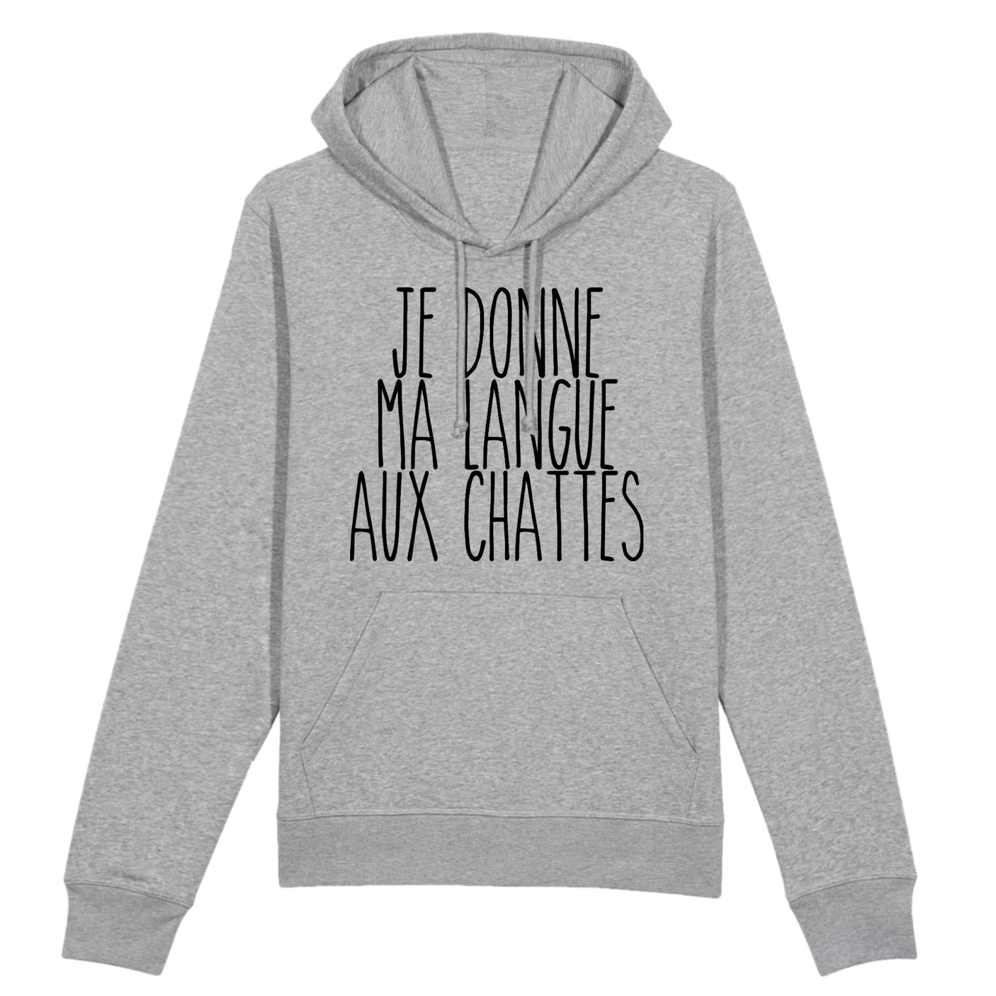 Sweat Capuche Adulte Je donne ma langue aux chattes