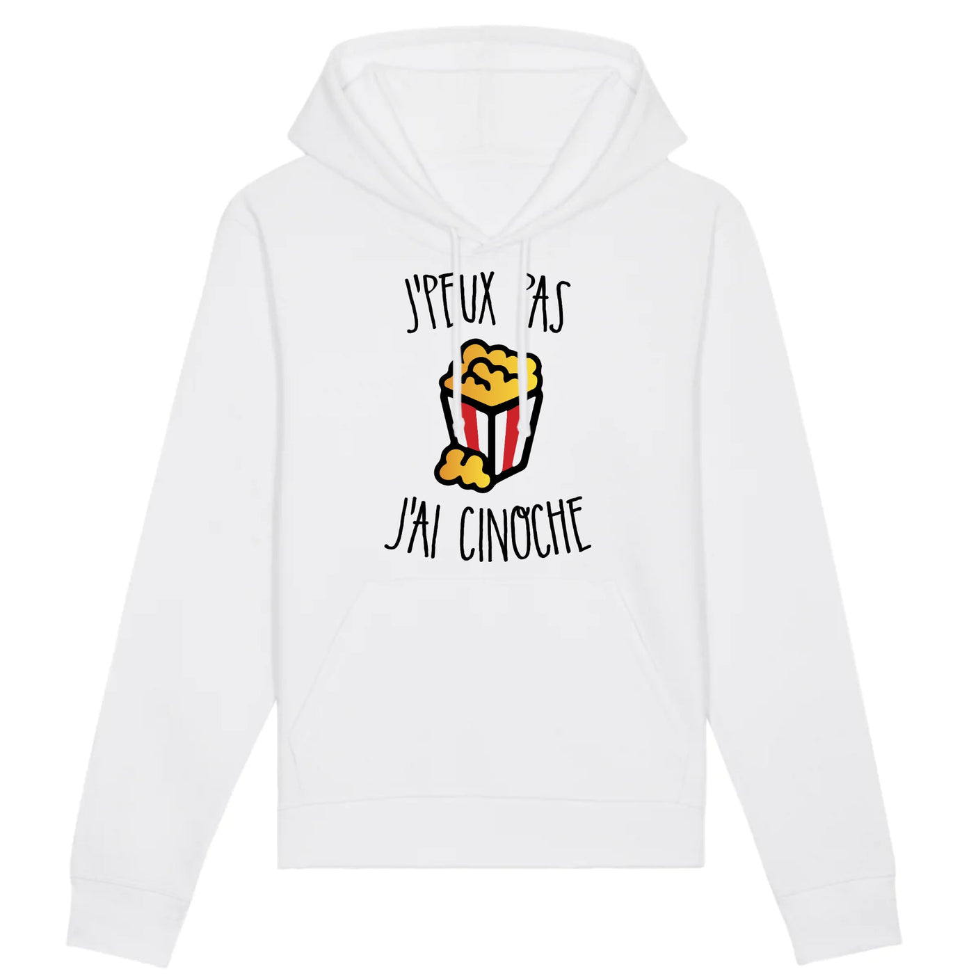 Sweat Capuche Adulte J'peux pas j'ai cinoche