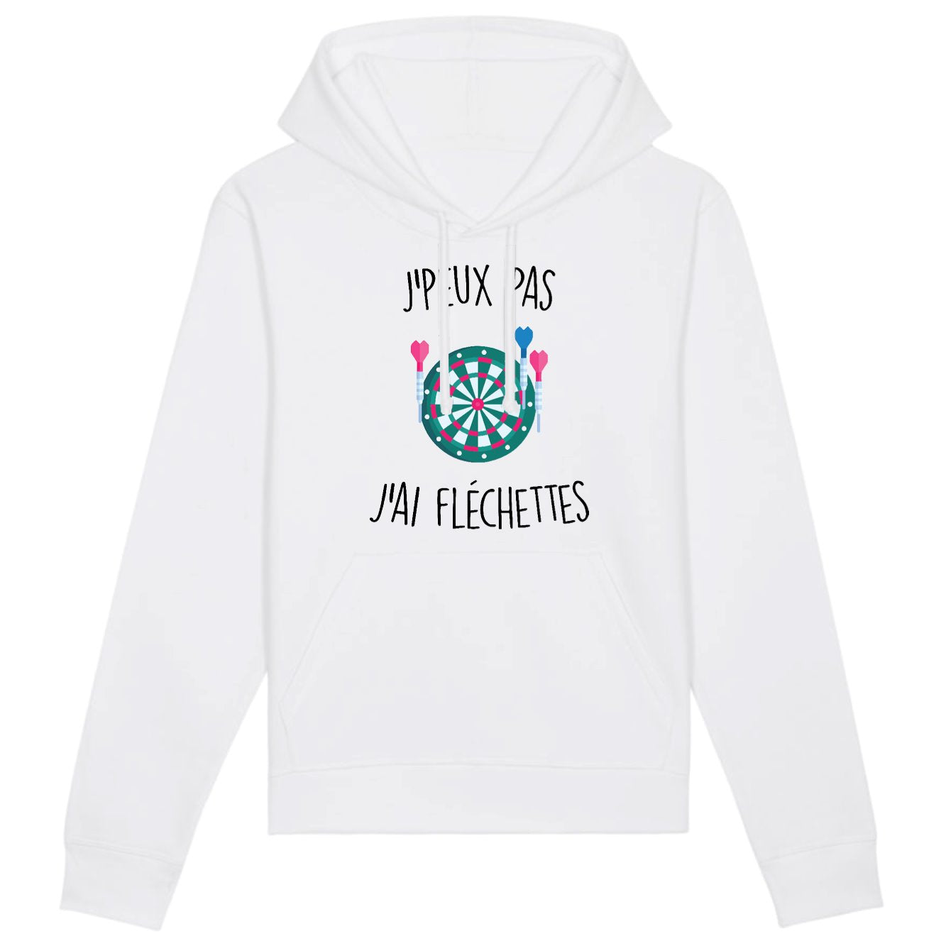 Sweat Capuche Adulte J'peux pas j'ai fléchettes
