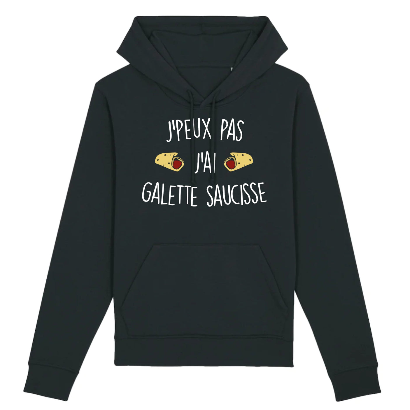 Sweat Capuche Adulte J'peux pas j'ai galette saucisse