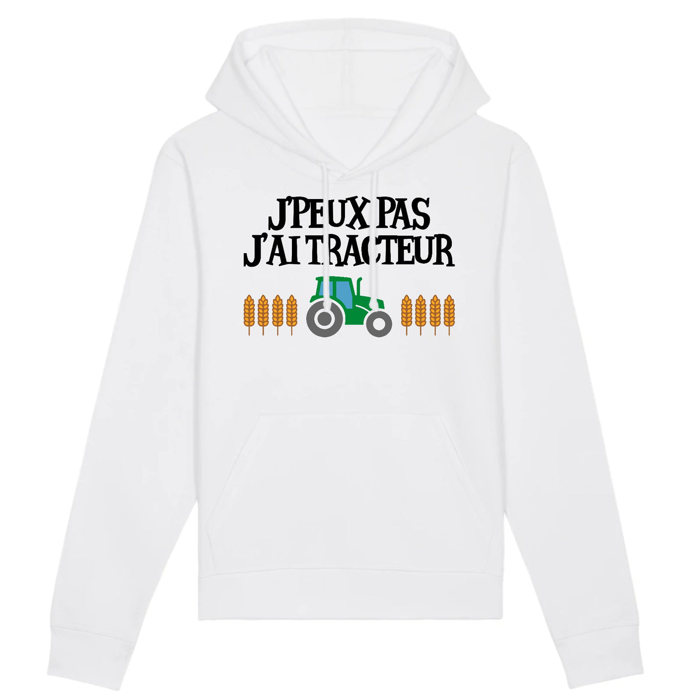 Sweat Capuche Adulte J'peux pas j'ai tracteur