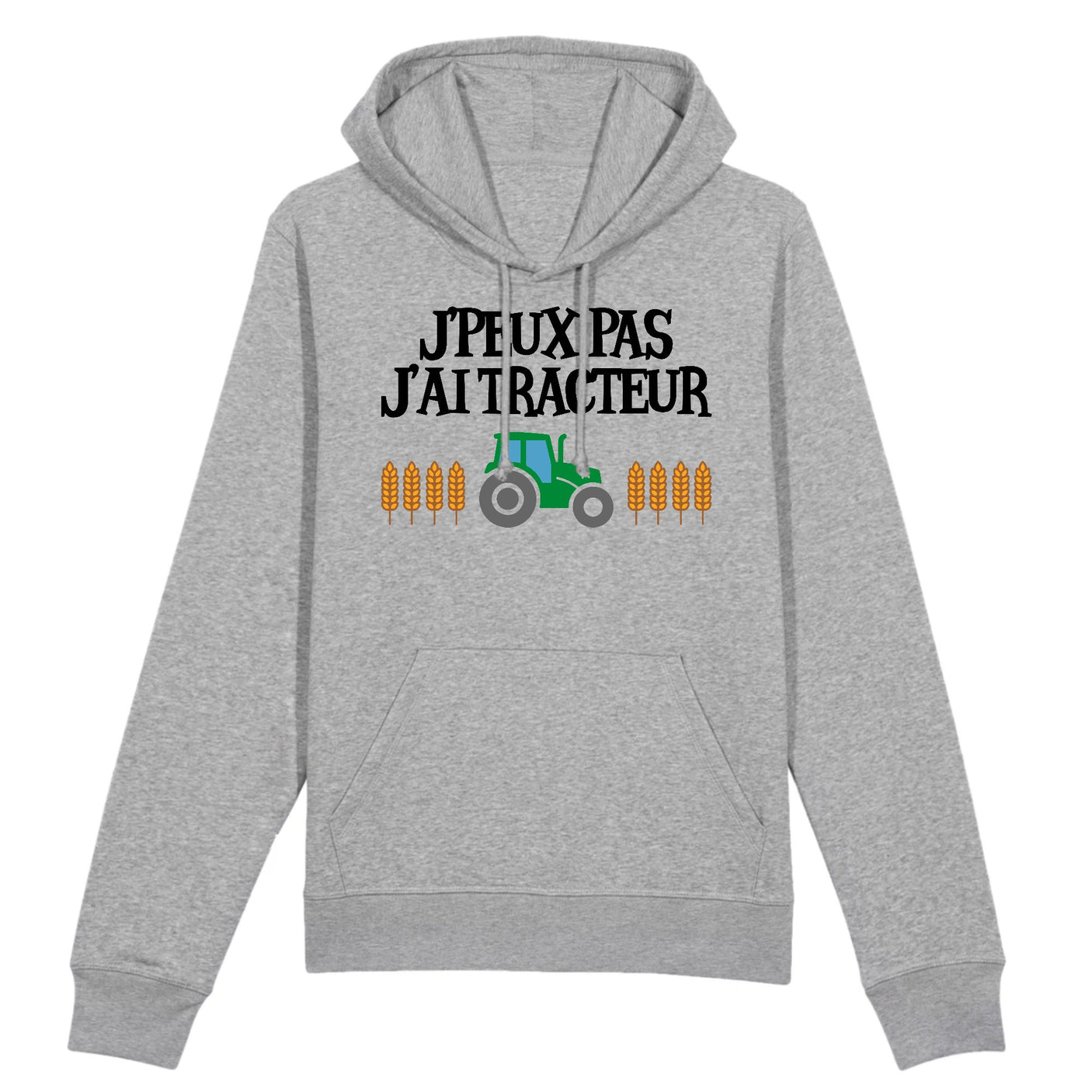 Sweat Capuche Adulte J'peux pas j'ai tracteur
