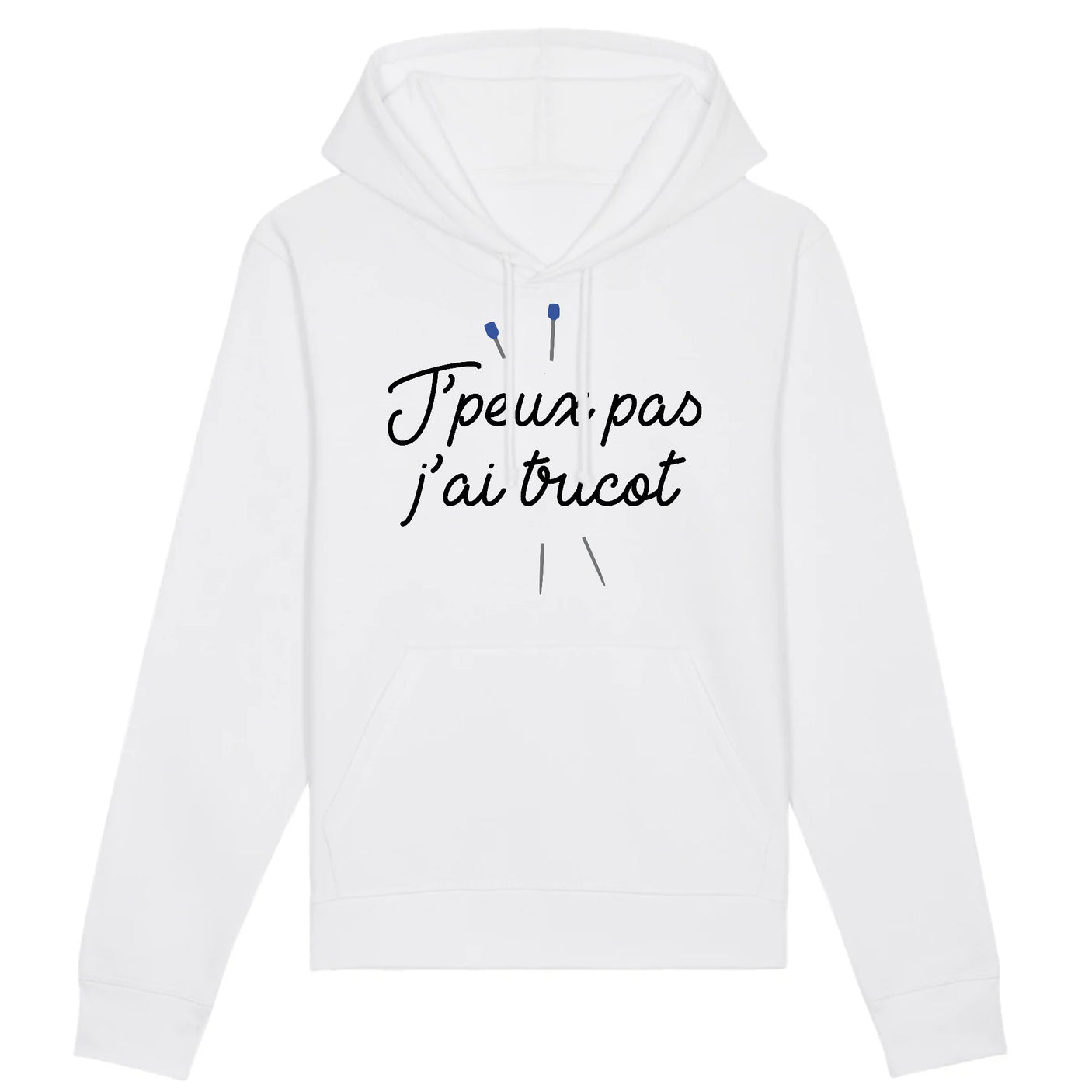 Sweat Capuche Adulte J'peux pas j'ai tricot