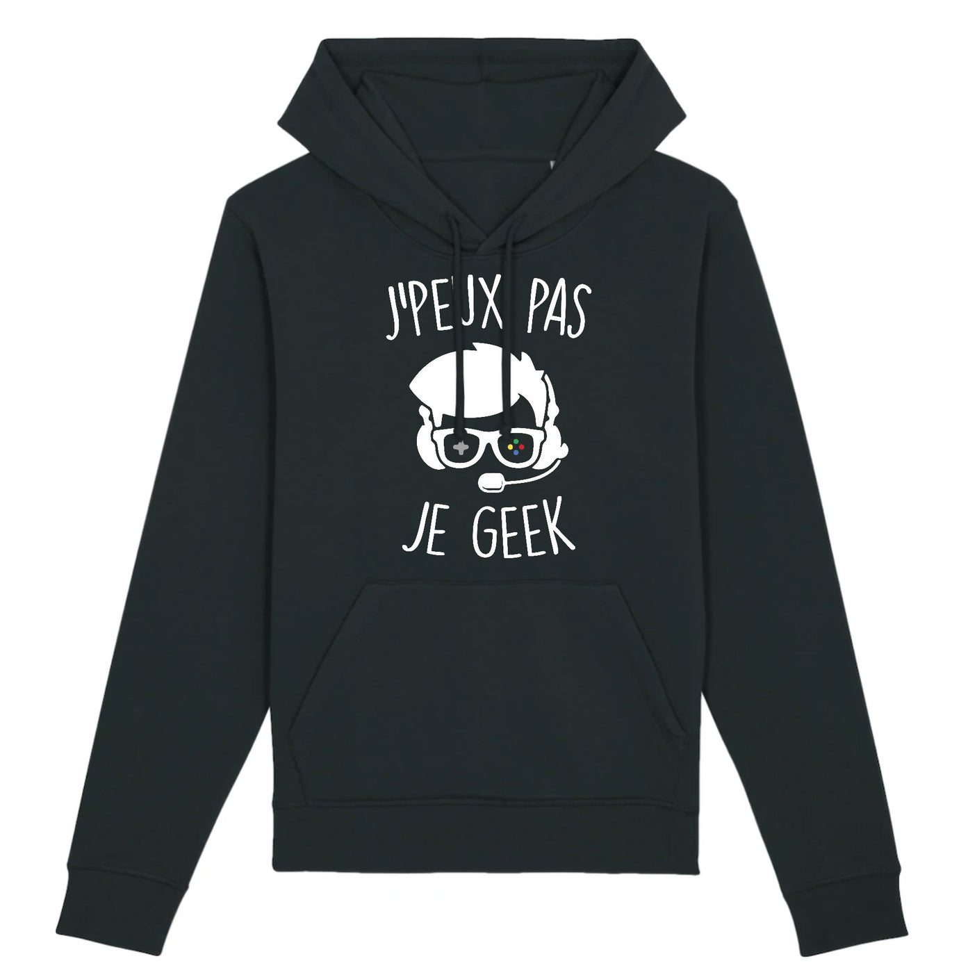 Sweat Capuche Adulte J'peux pas je geek