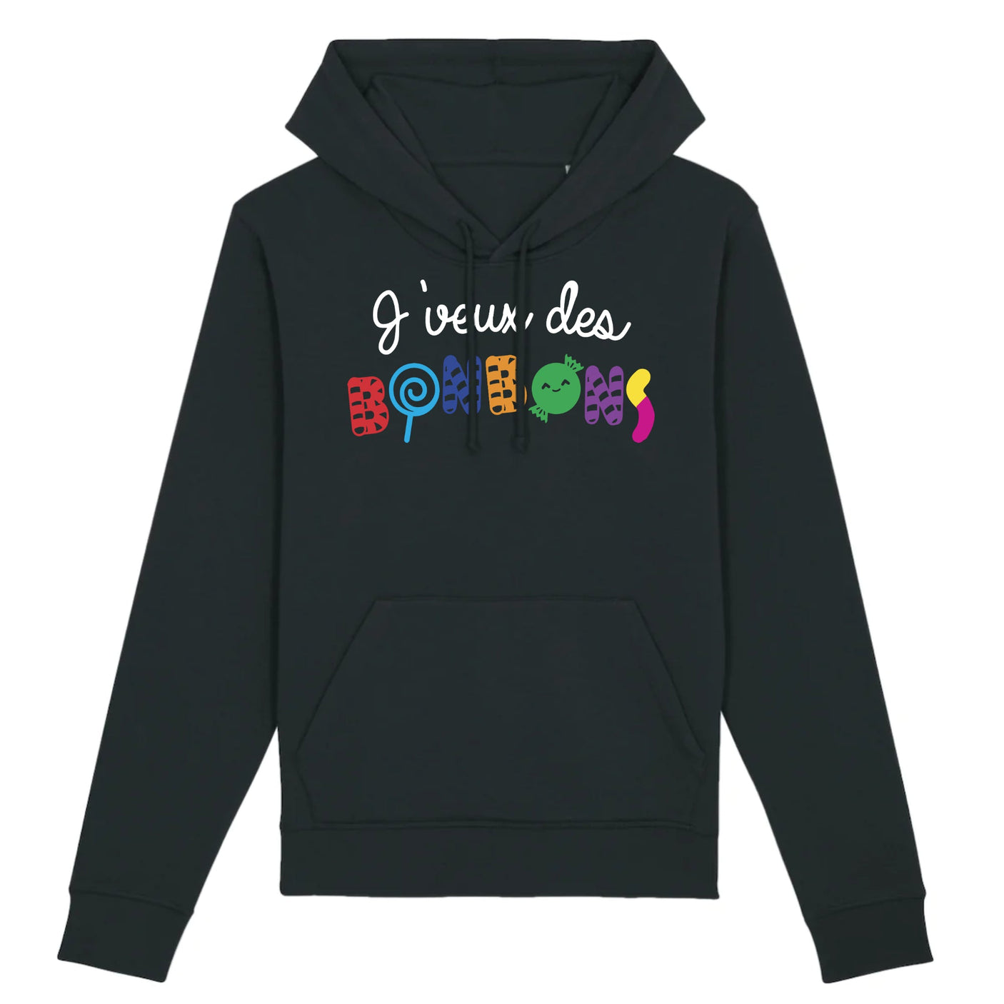 Sweat Capuche Adulte J'veux des bonbons